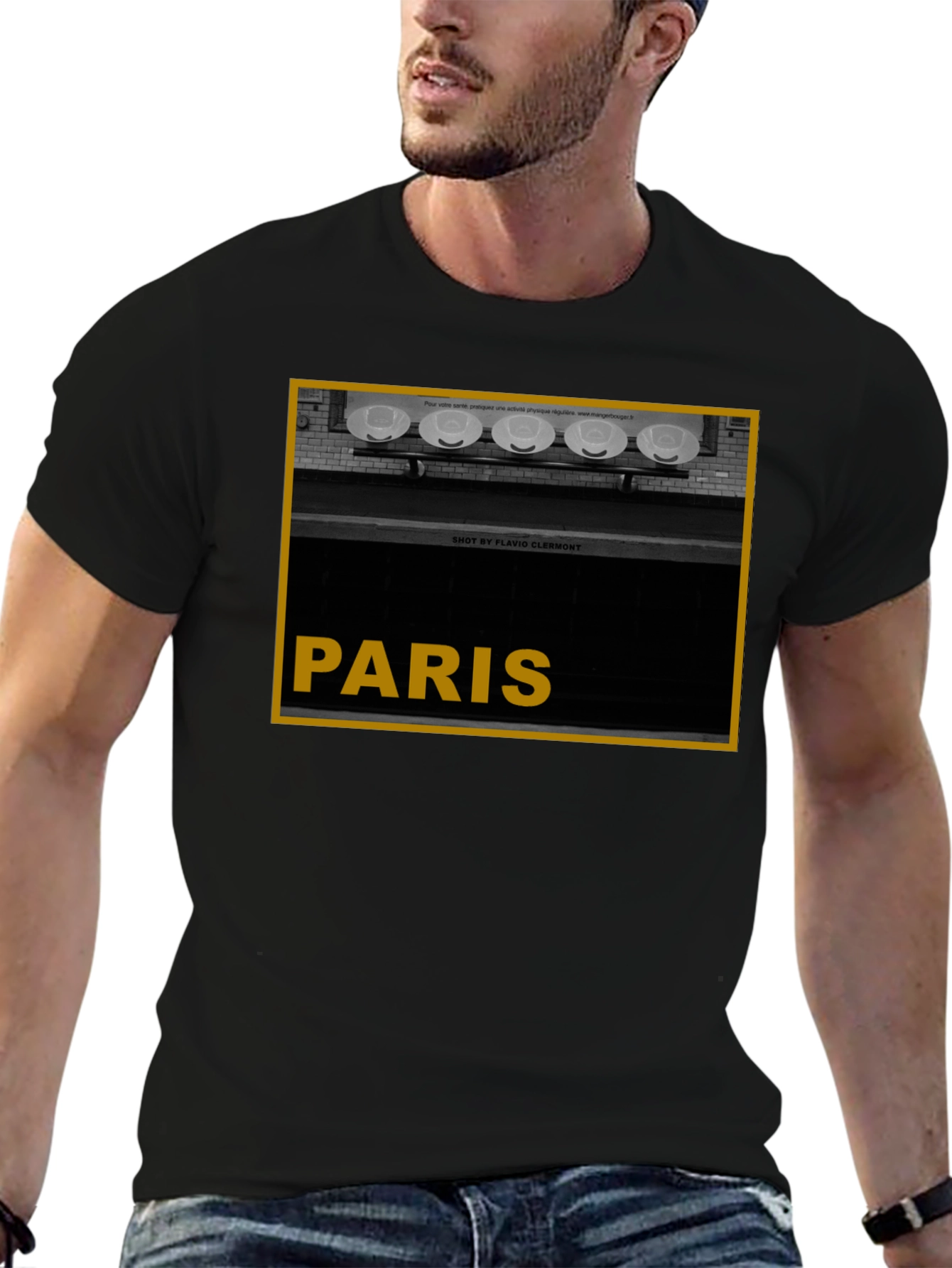 Black Paris Graphic Tee - Stylish City Souvenir view 6