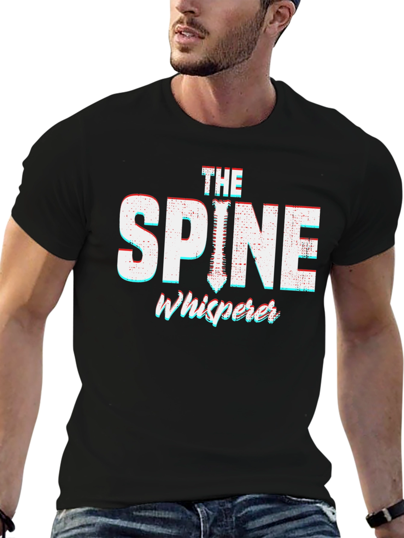 Black The Spine Whisperer Graphic T-Shirt - Novelty Tee view 6