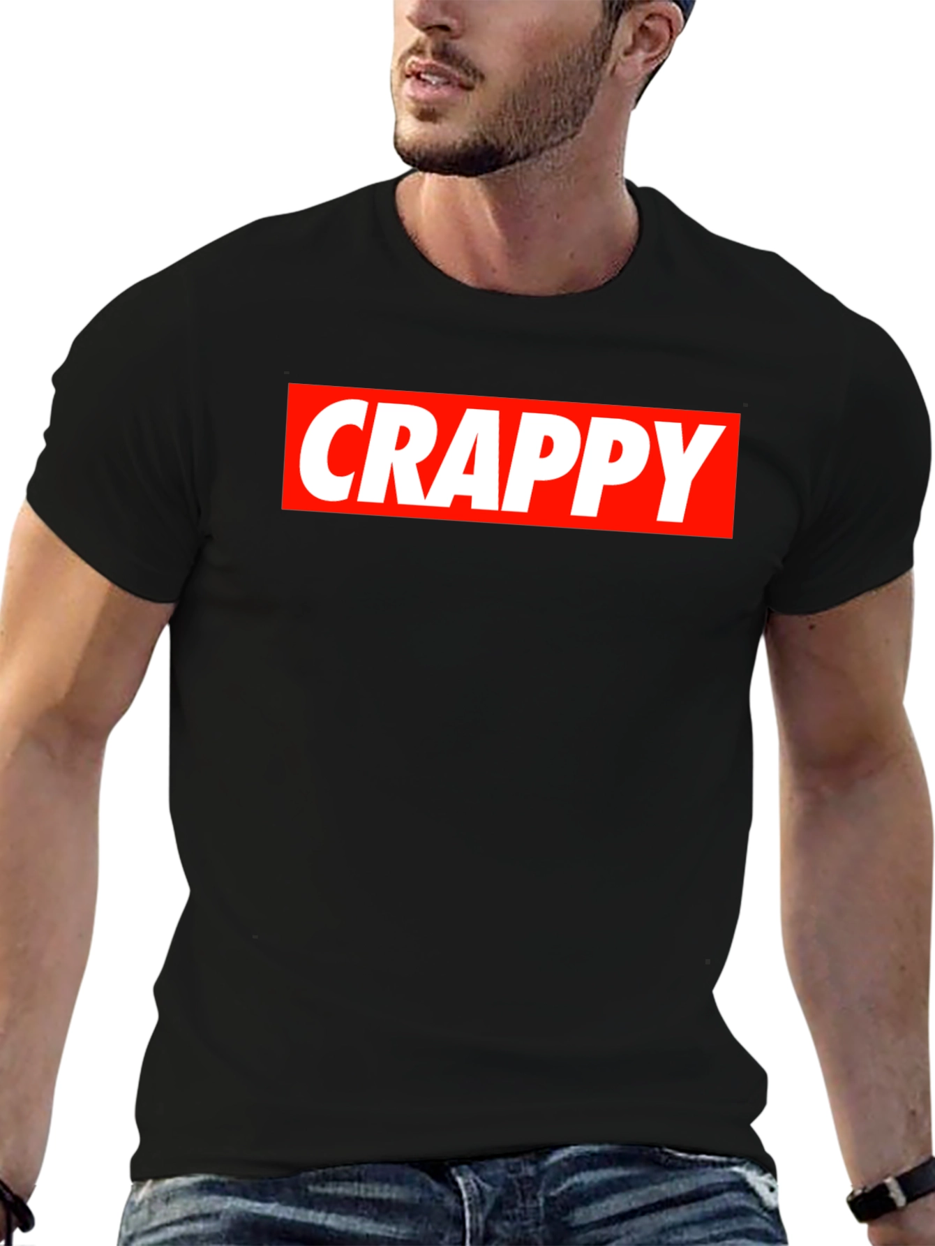 Black Crappy Graphic Tee - Black T-Shirt view 6