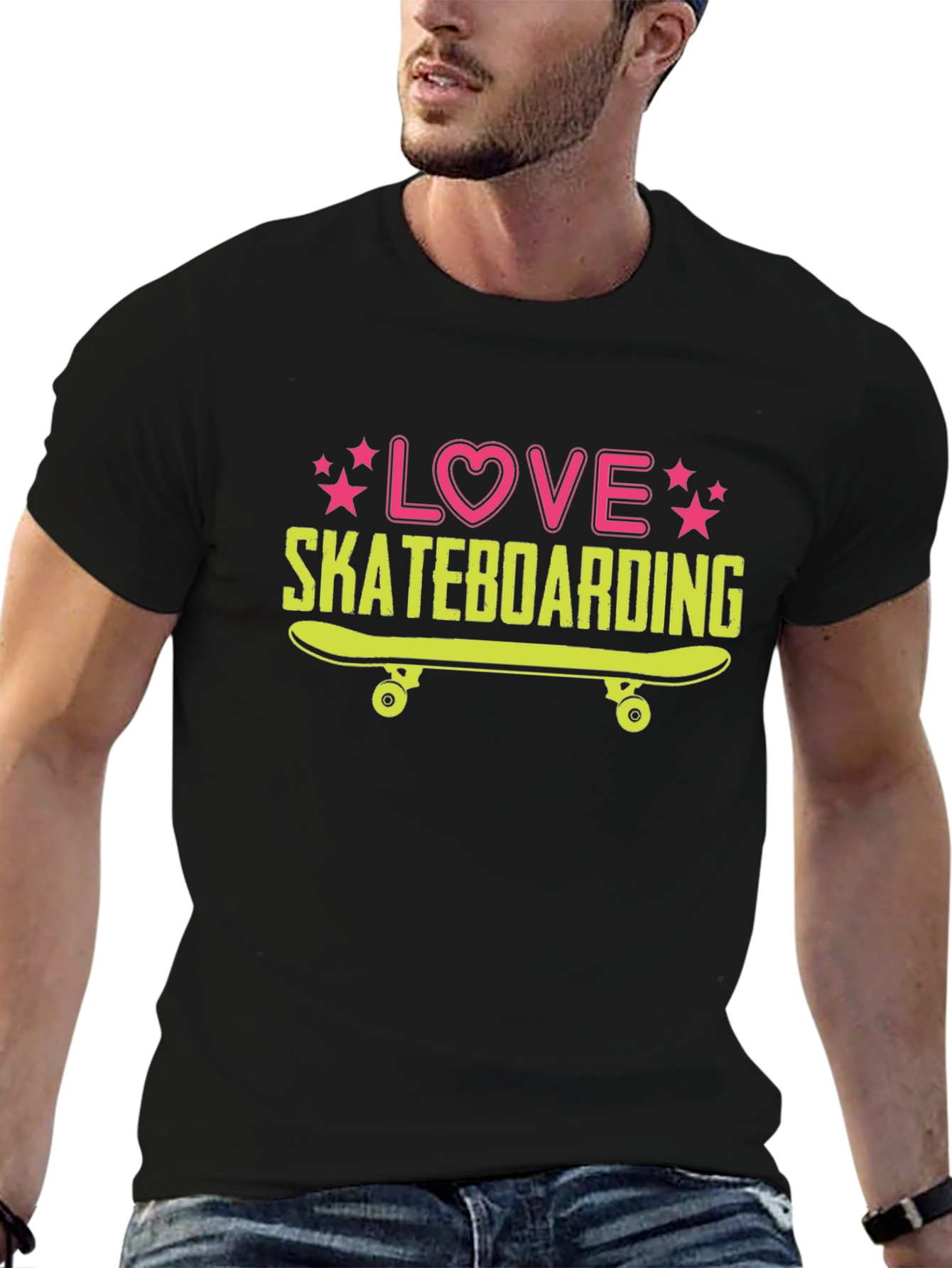 Black Love Skateboarding Graphic Tee view 6