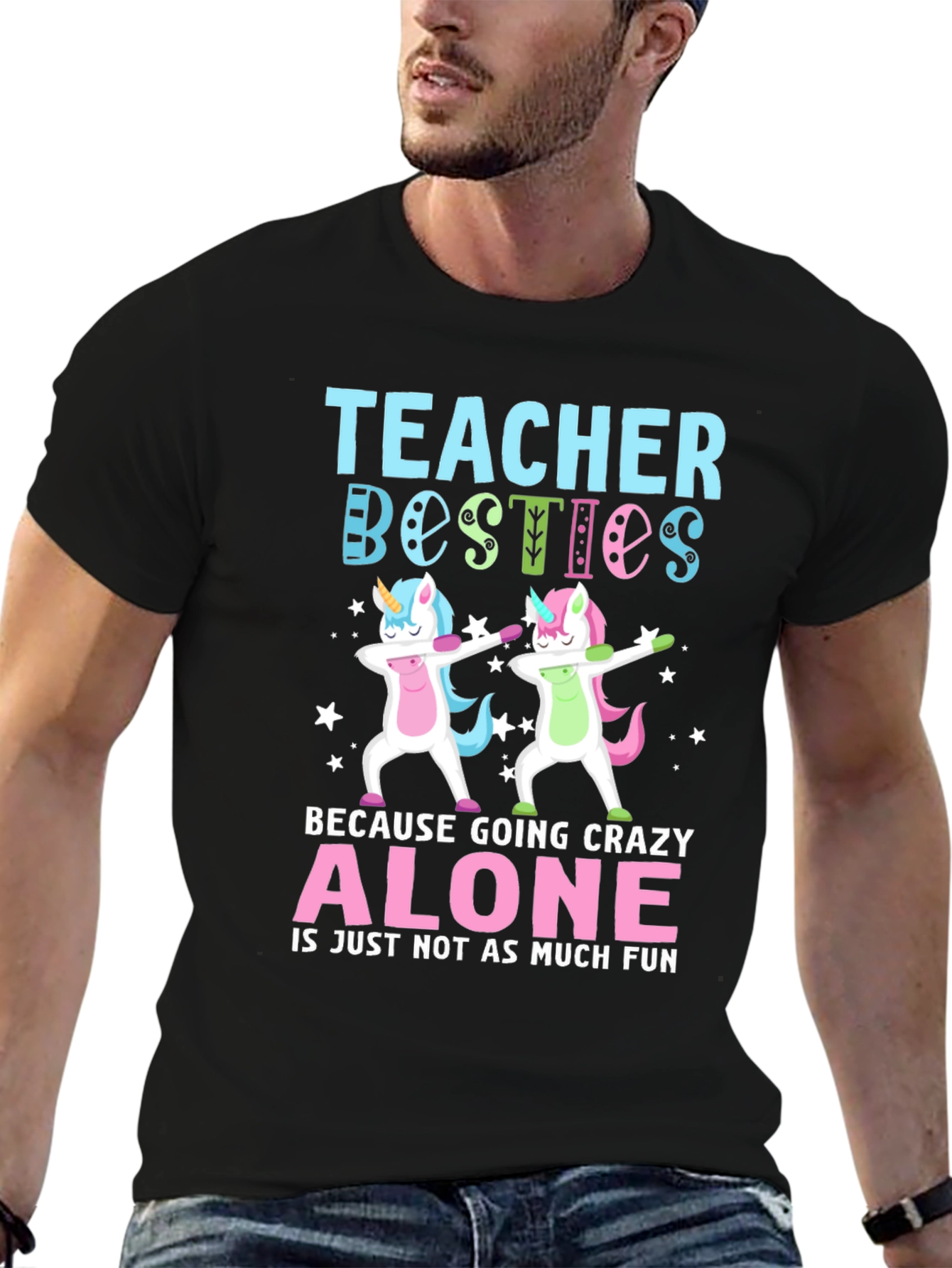 Teacher Besties Unicorn Dab T-Shirt - 6