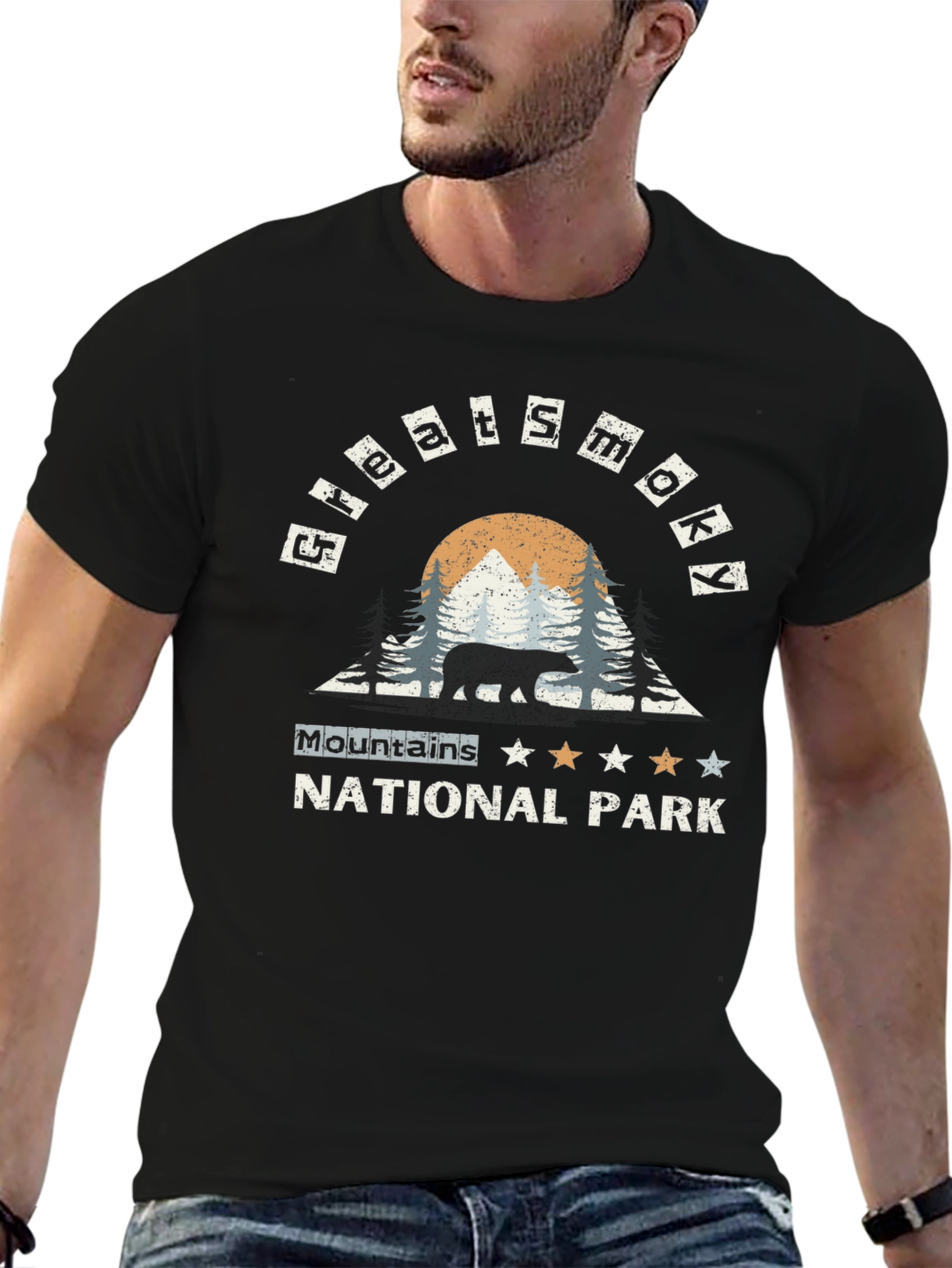 Black Great Smoky Mountains National Park T-Shirt view 6