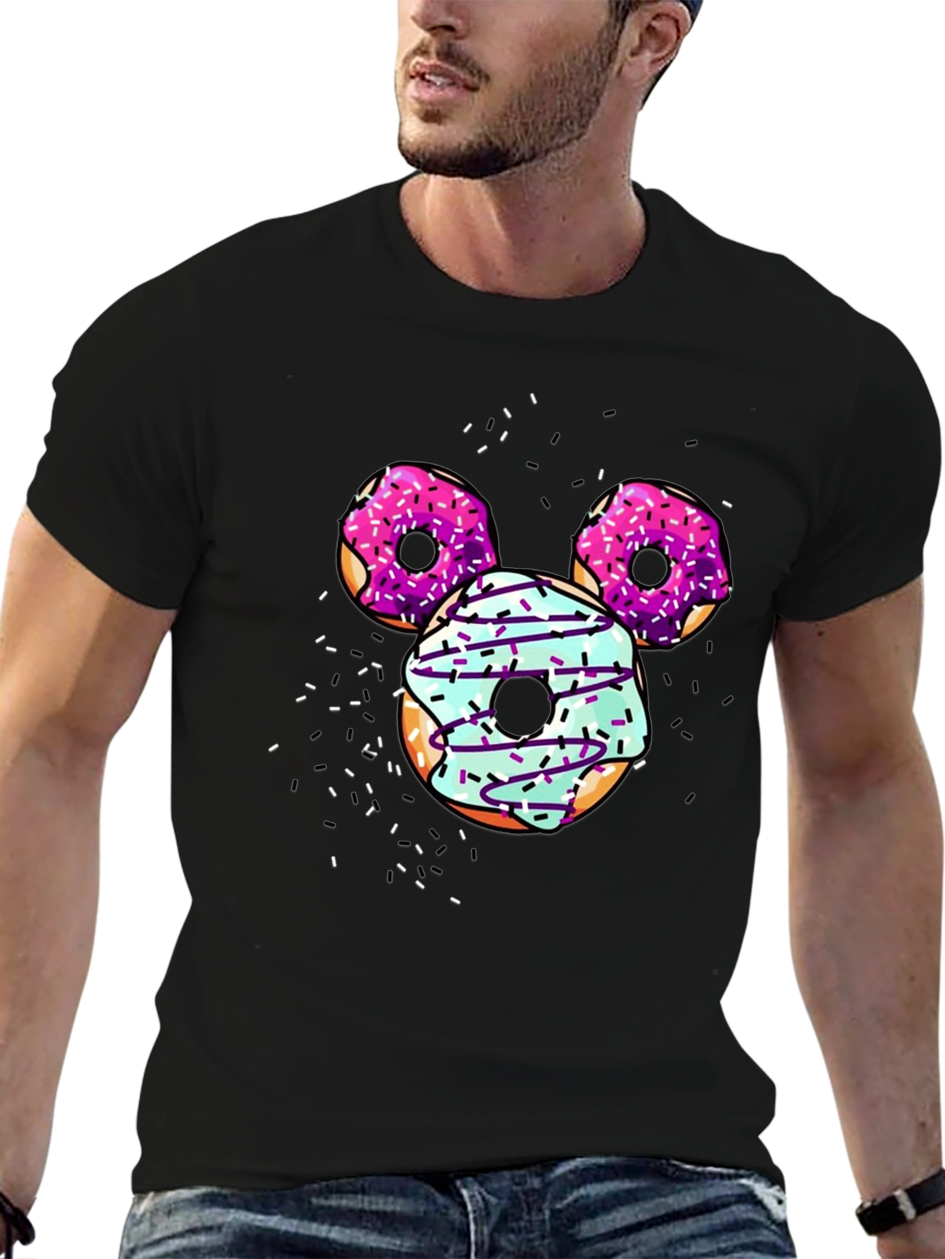 Black Donut Mickey Mouse T-Shirt view 6