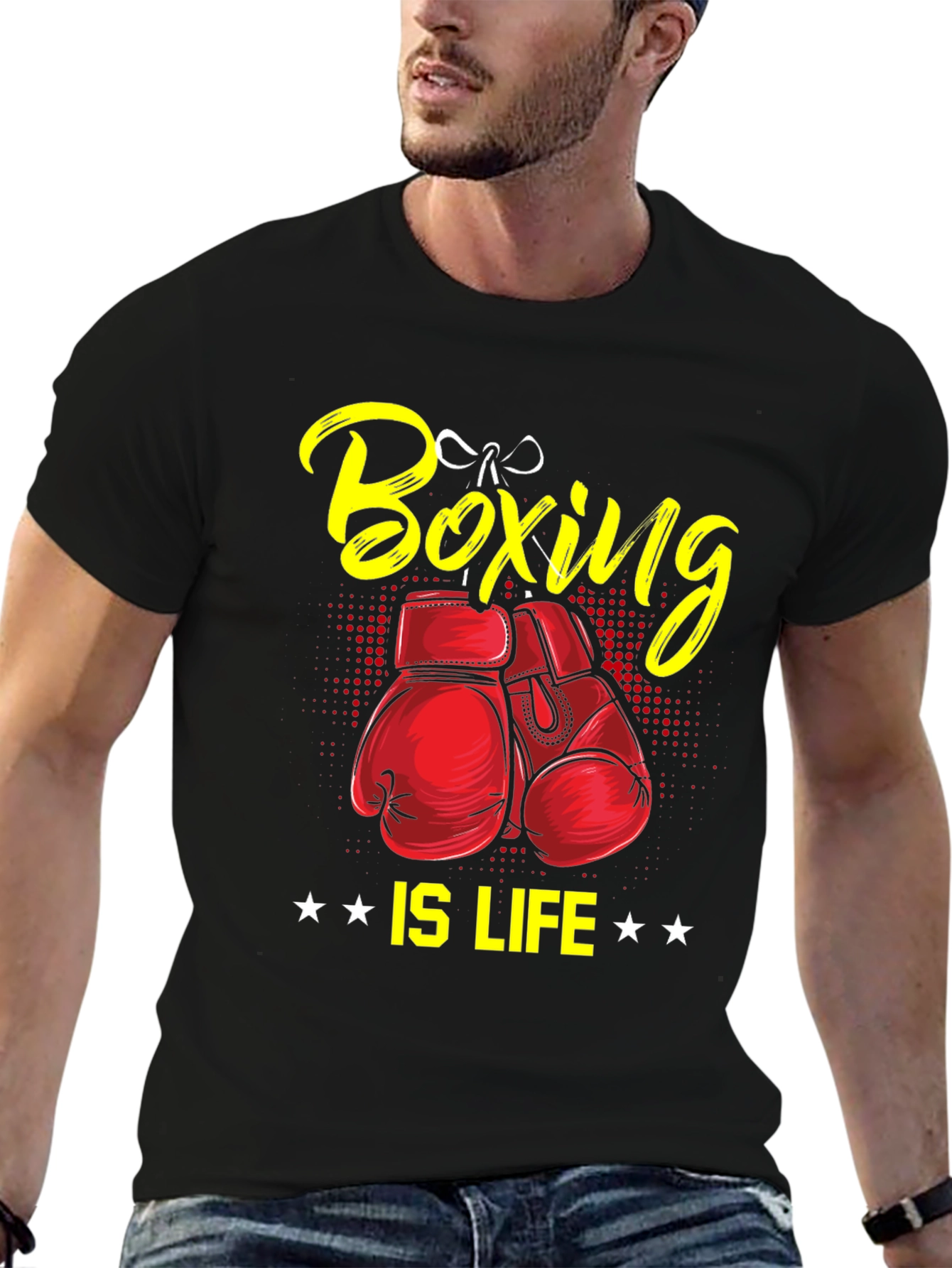 Black Boxing is Life Graphic T-Shirt view 6