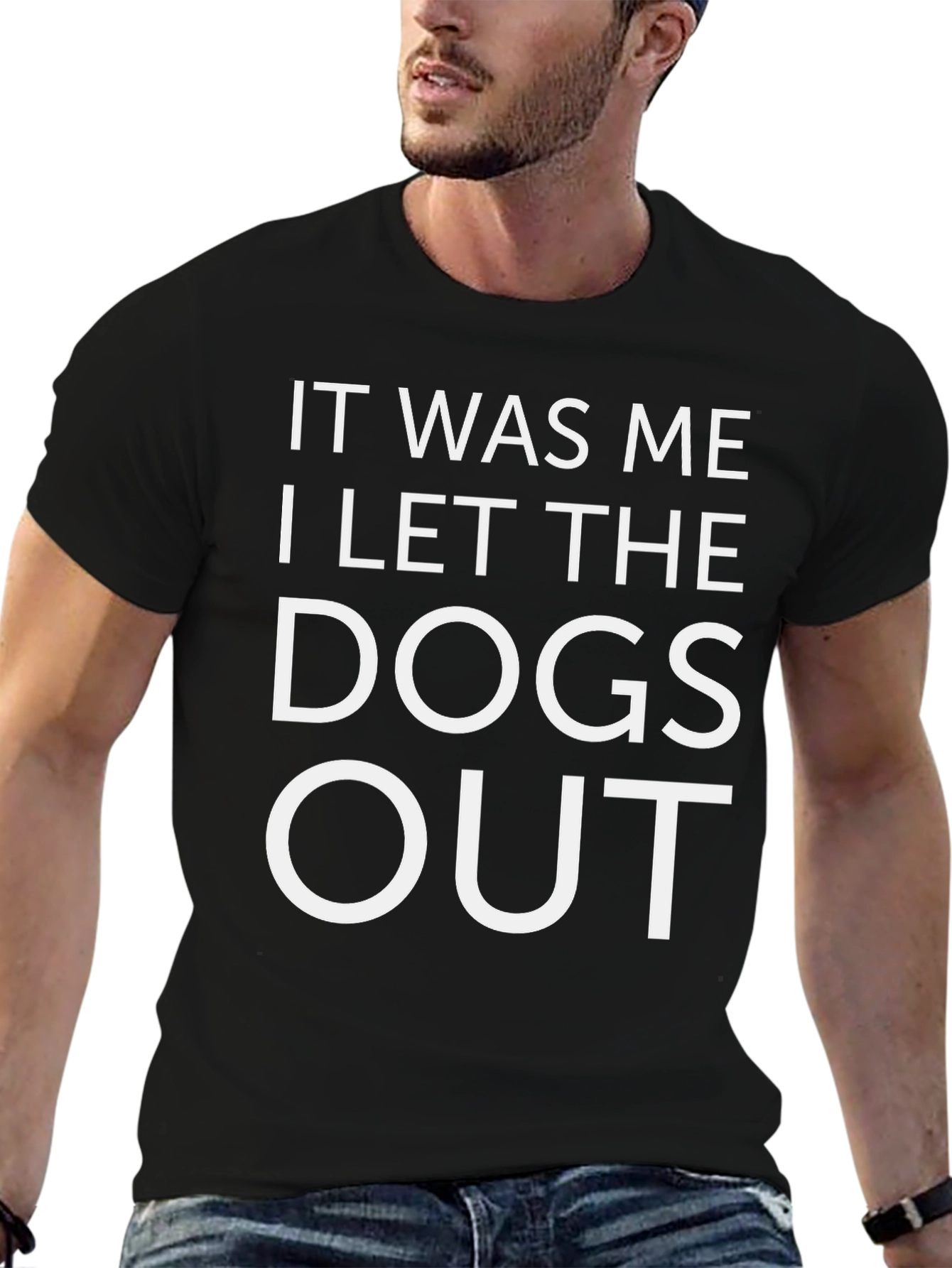 Black It Was Me T-Shirt - Funny Dog Out Joke Tee view 6