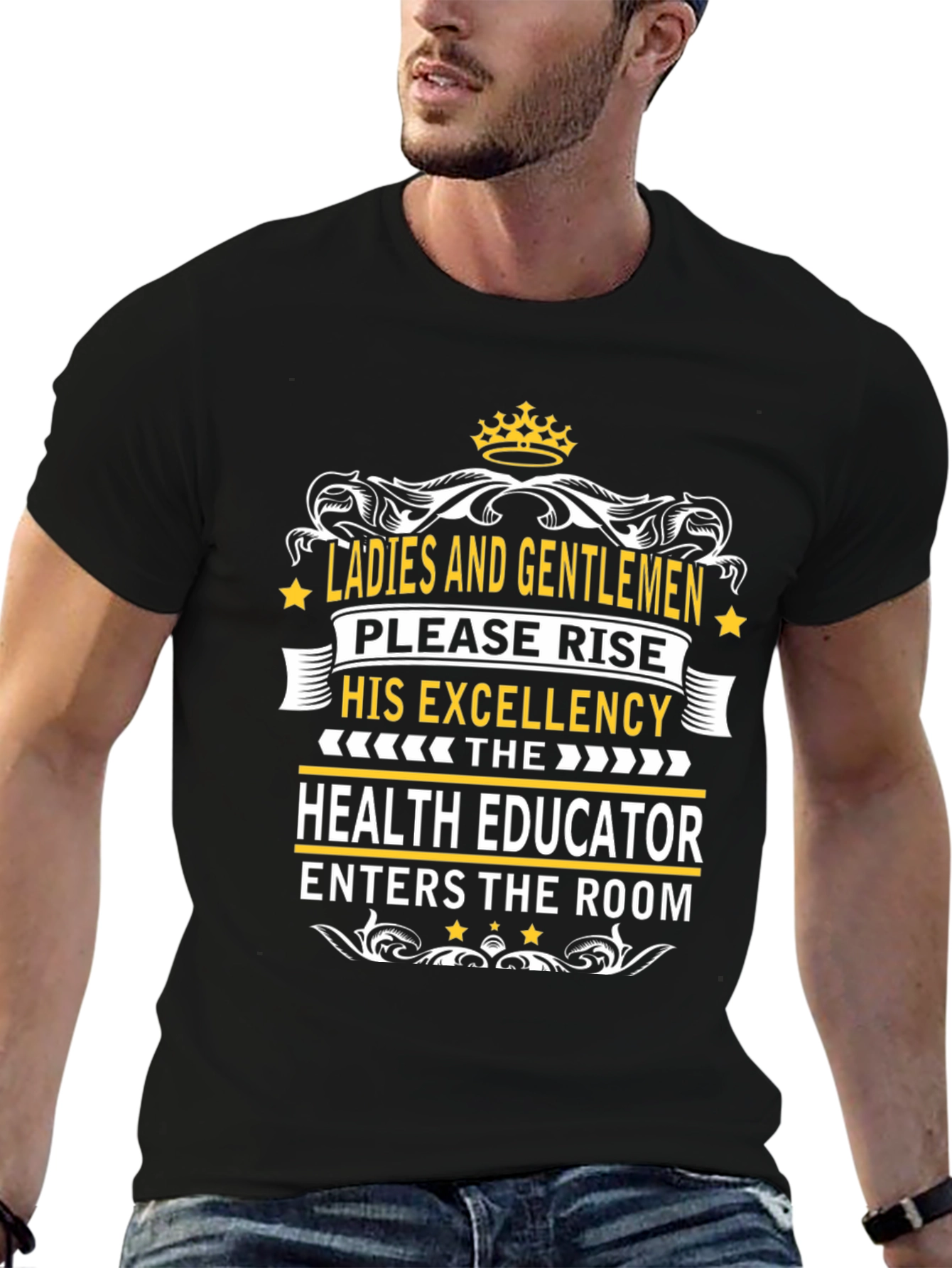 Black Health Educator Excellence T-Shirt view 6