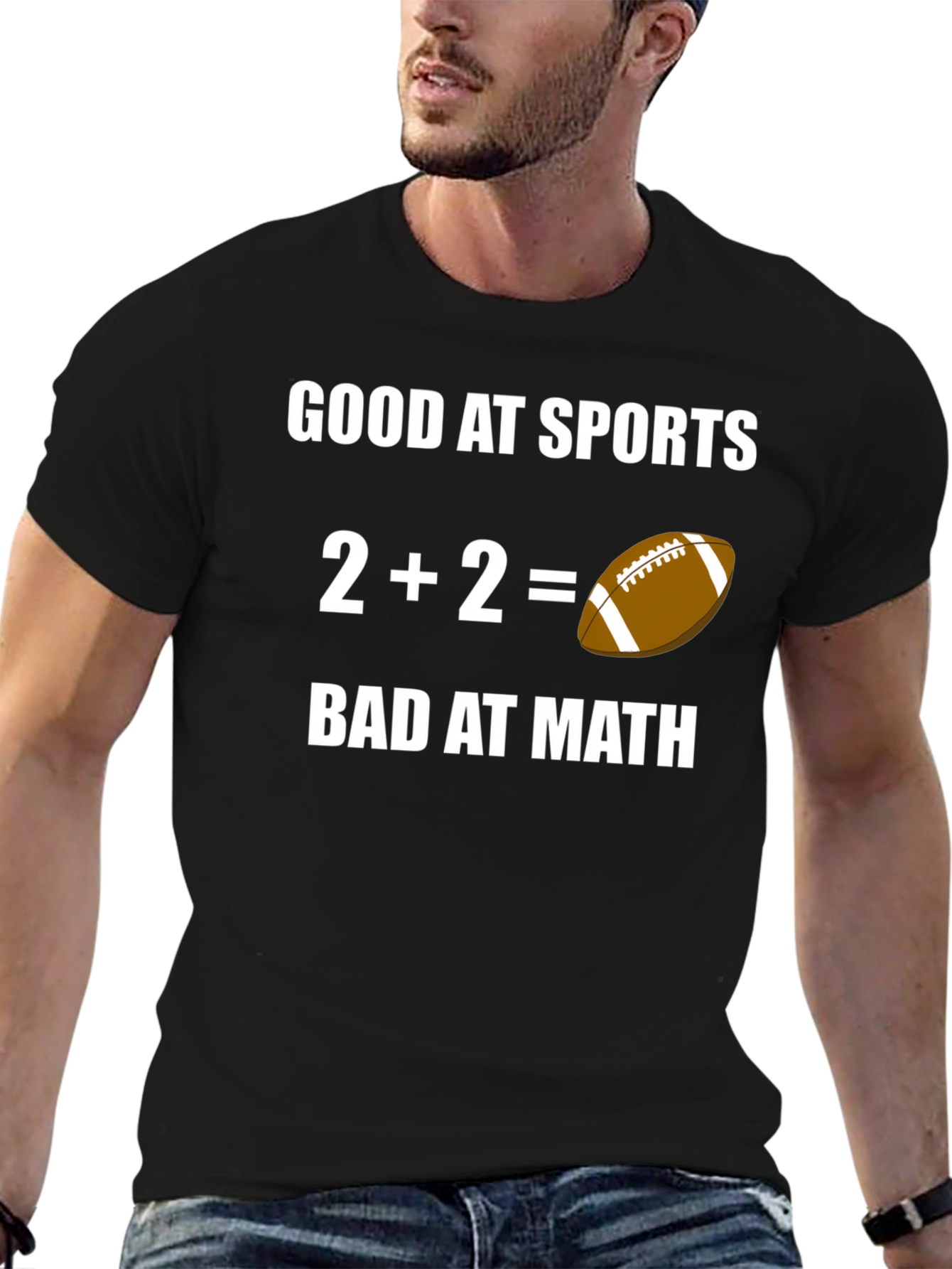 Black Funny Sports & Math T-Shirt view 6