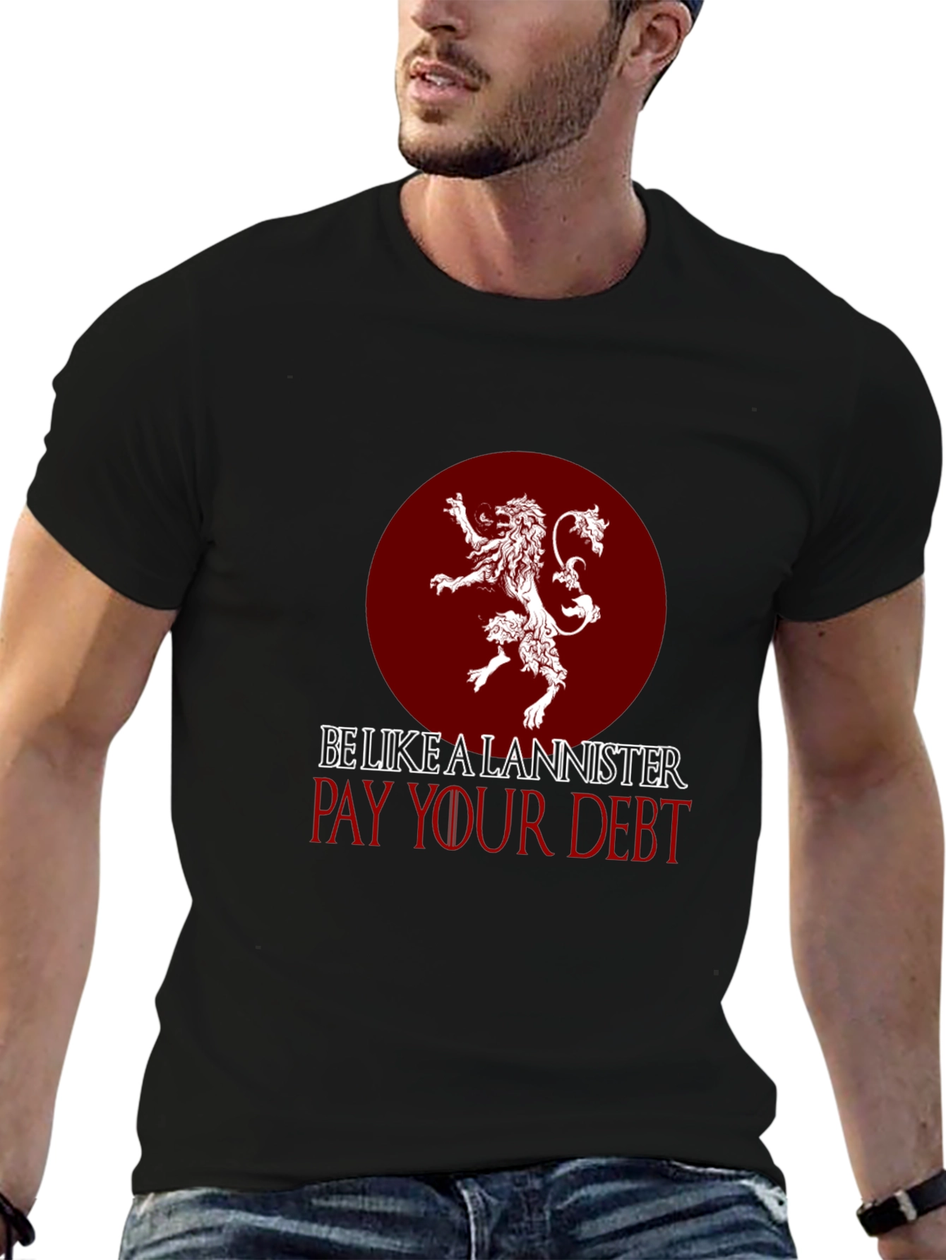 Black Lannister "Pay Your Debt" Black T-Shirt view 6