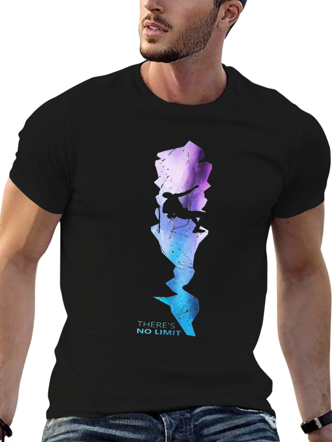 Black Climber Graphic T-Shirt - No Limits view 6
