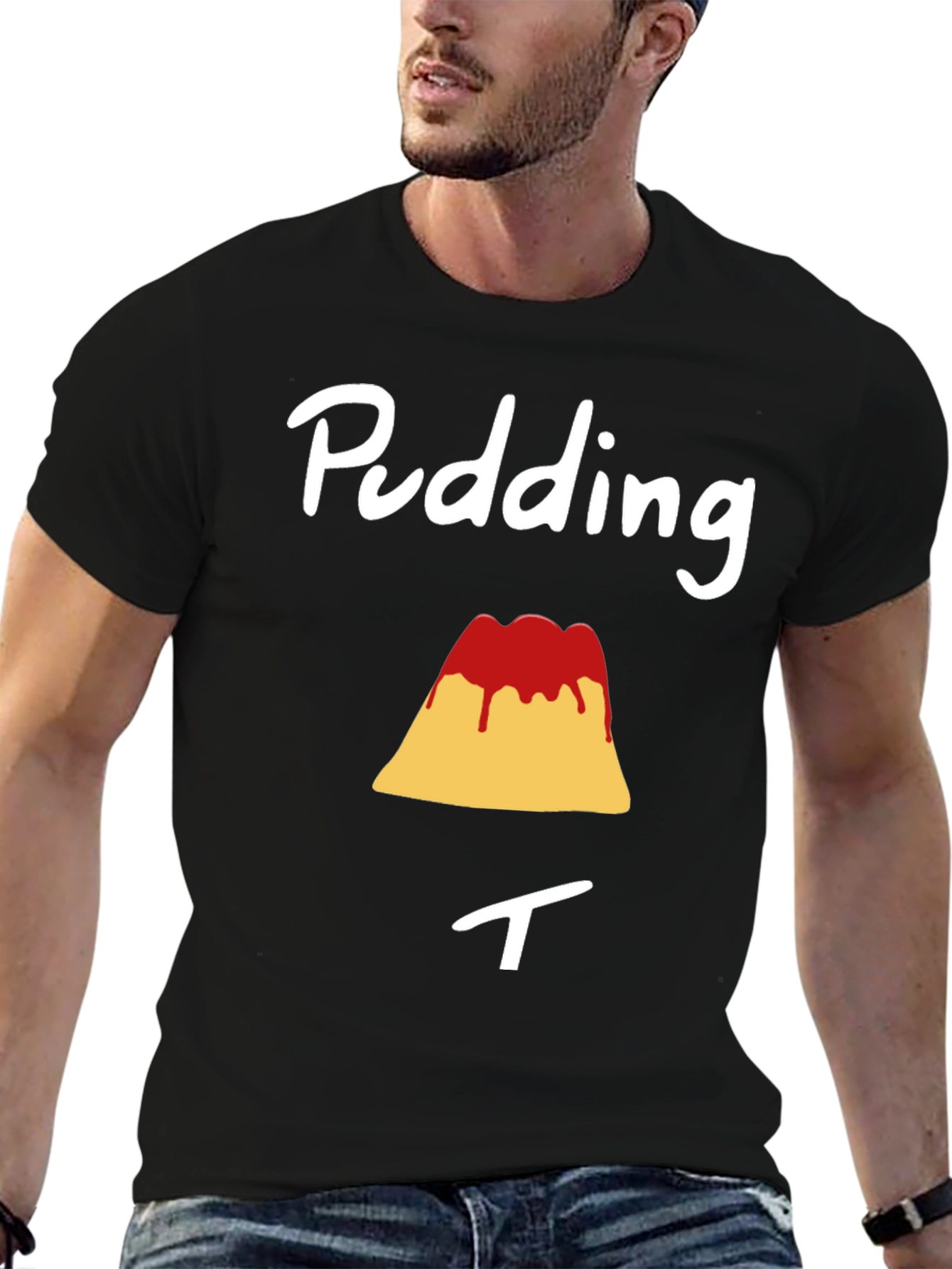 Black Pudding T-Shirt Funny Dessert Graphic Tee view 6