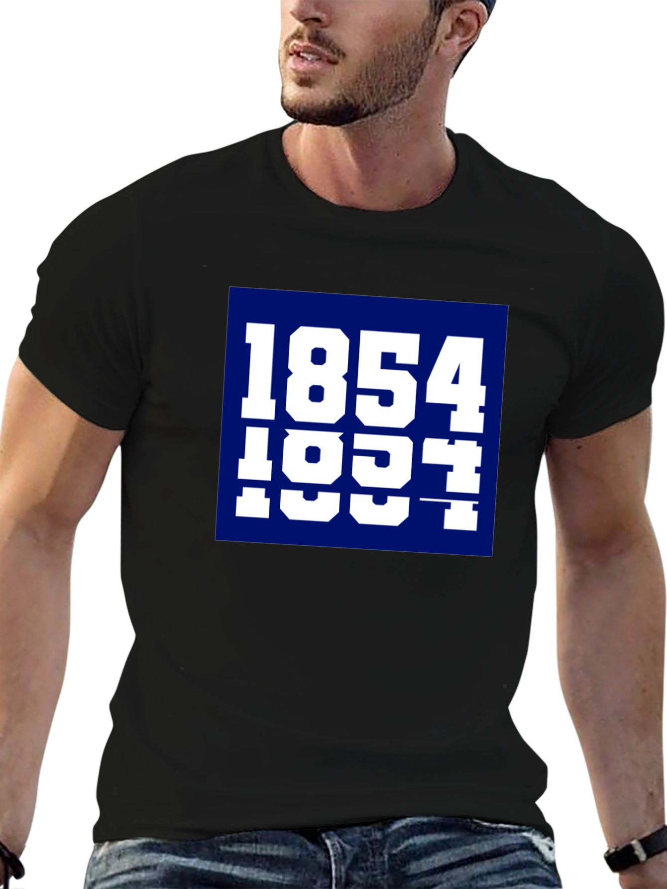 Black 1854, 1931 Graphic Tee - Black Cotton Blend view 6