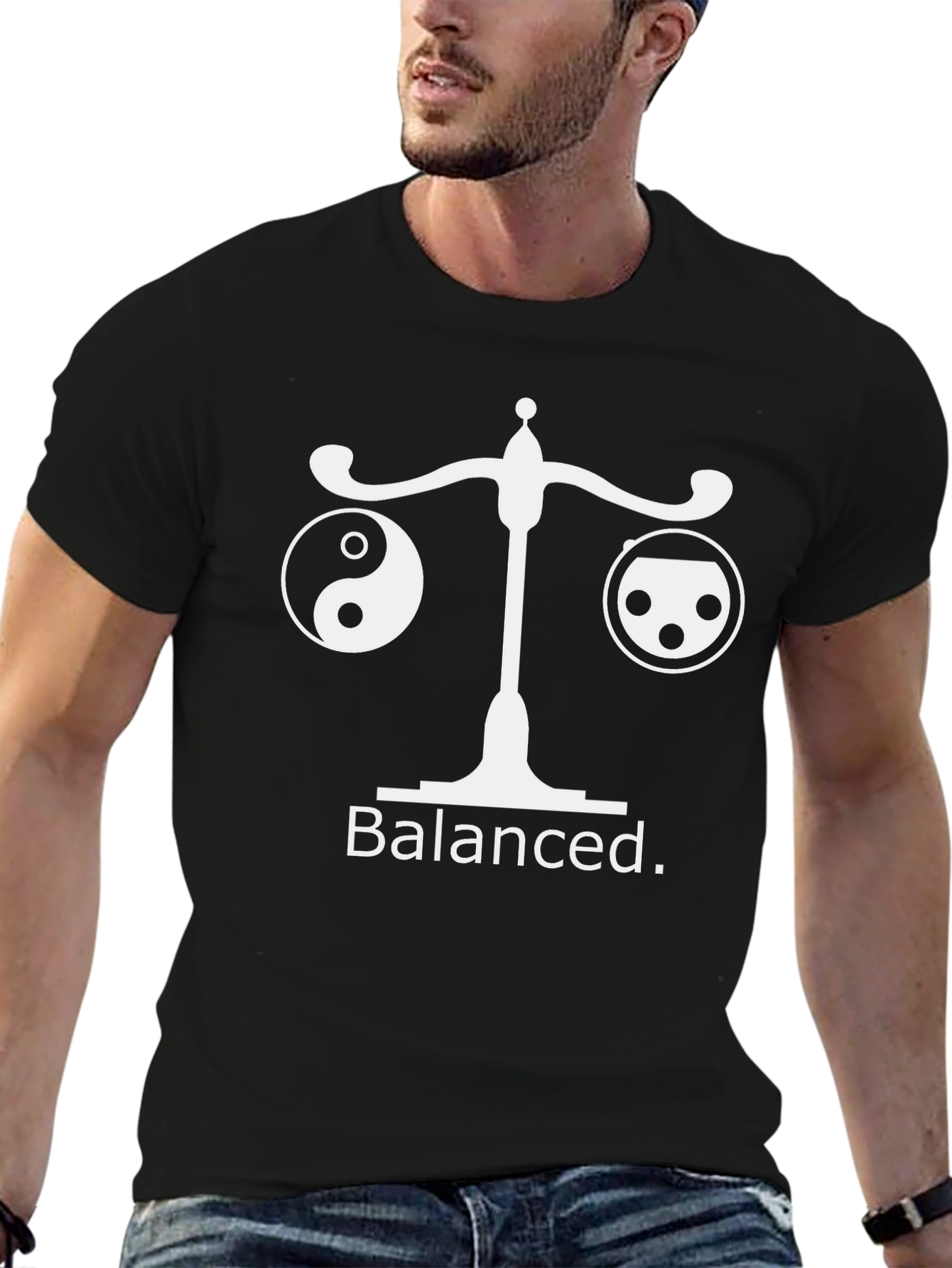 Balanced Yin Yang Scales Graphic T-Shirt - 6