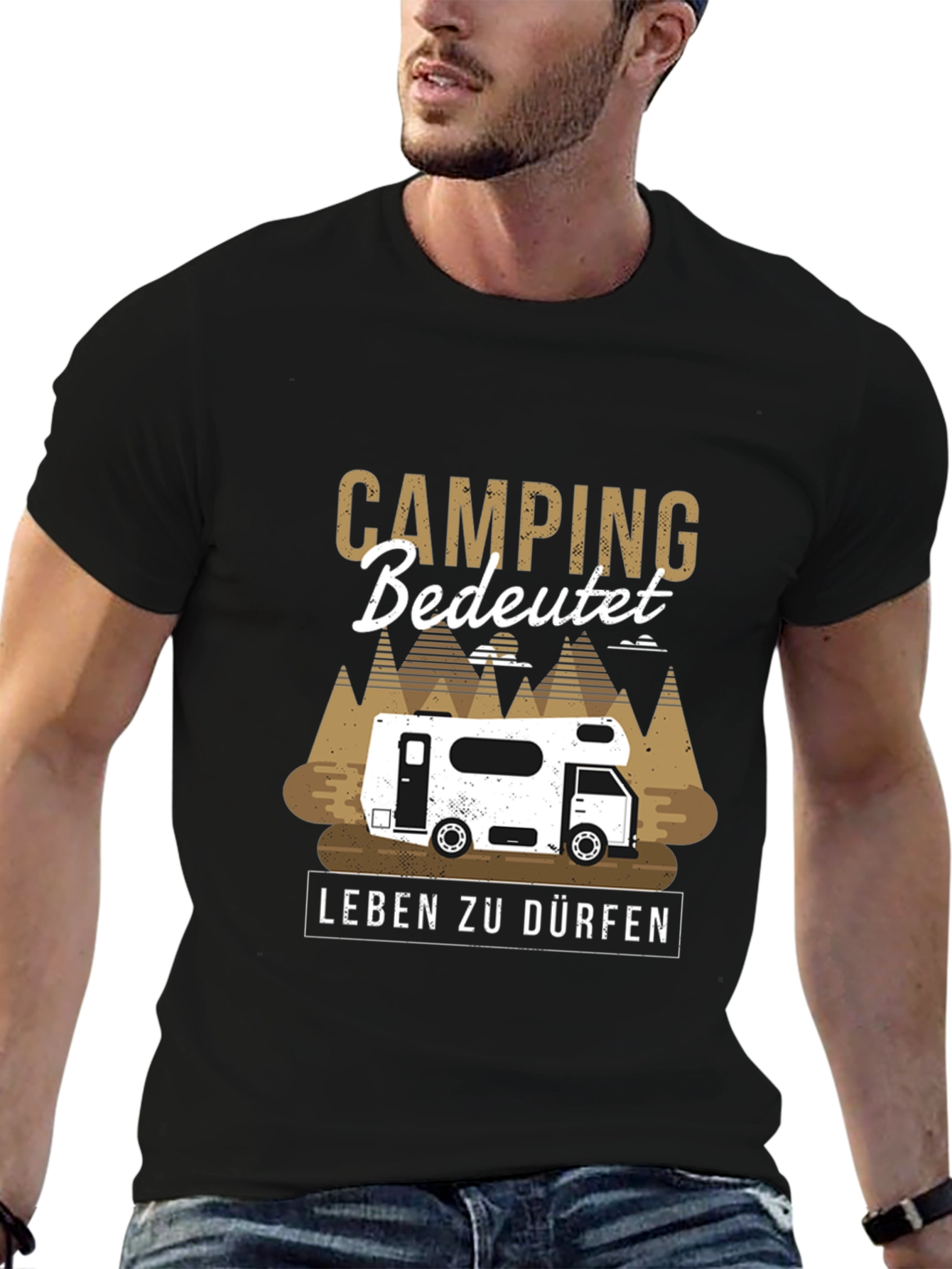 Black Camping bedeutet Leben zu dürfen T-Shirt view 6