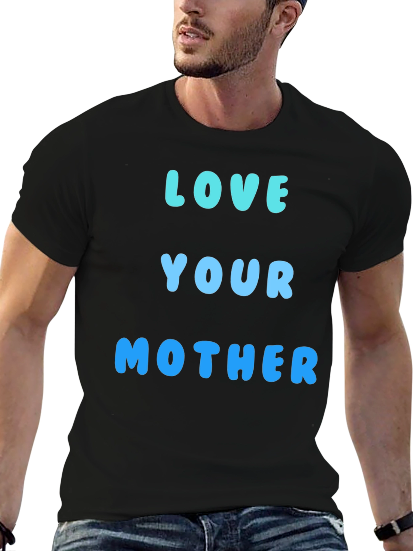 Black Love Your Mother Black T-Shirt view 6
