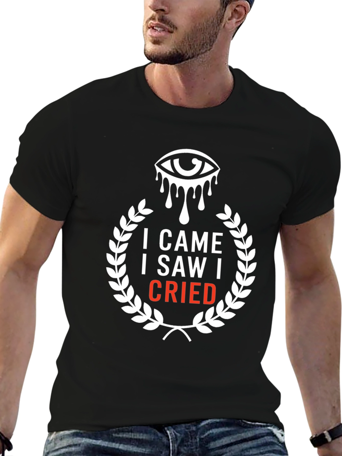 Black I Came I Saw I Cried Graphic Tee view 6