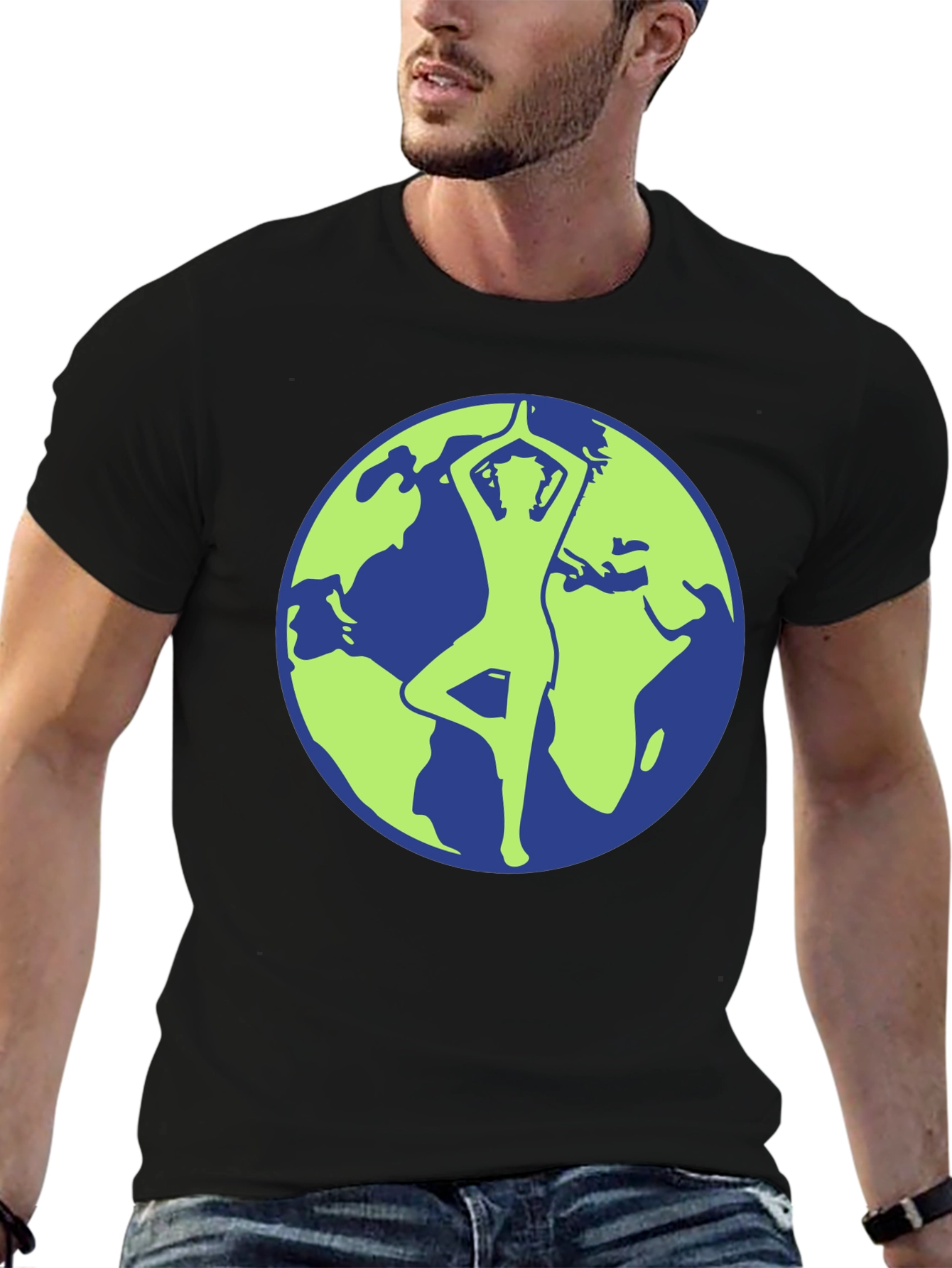 Black Earth Yoga T-Shirt - Balance & Harmony view 6