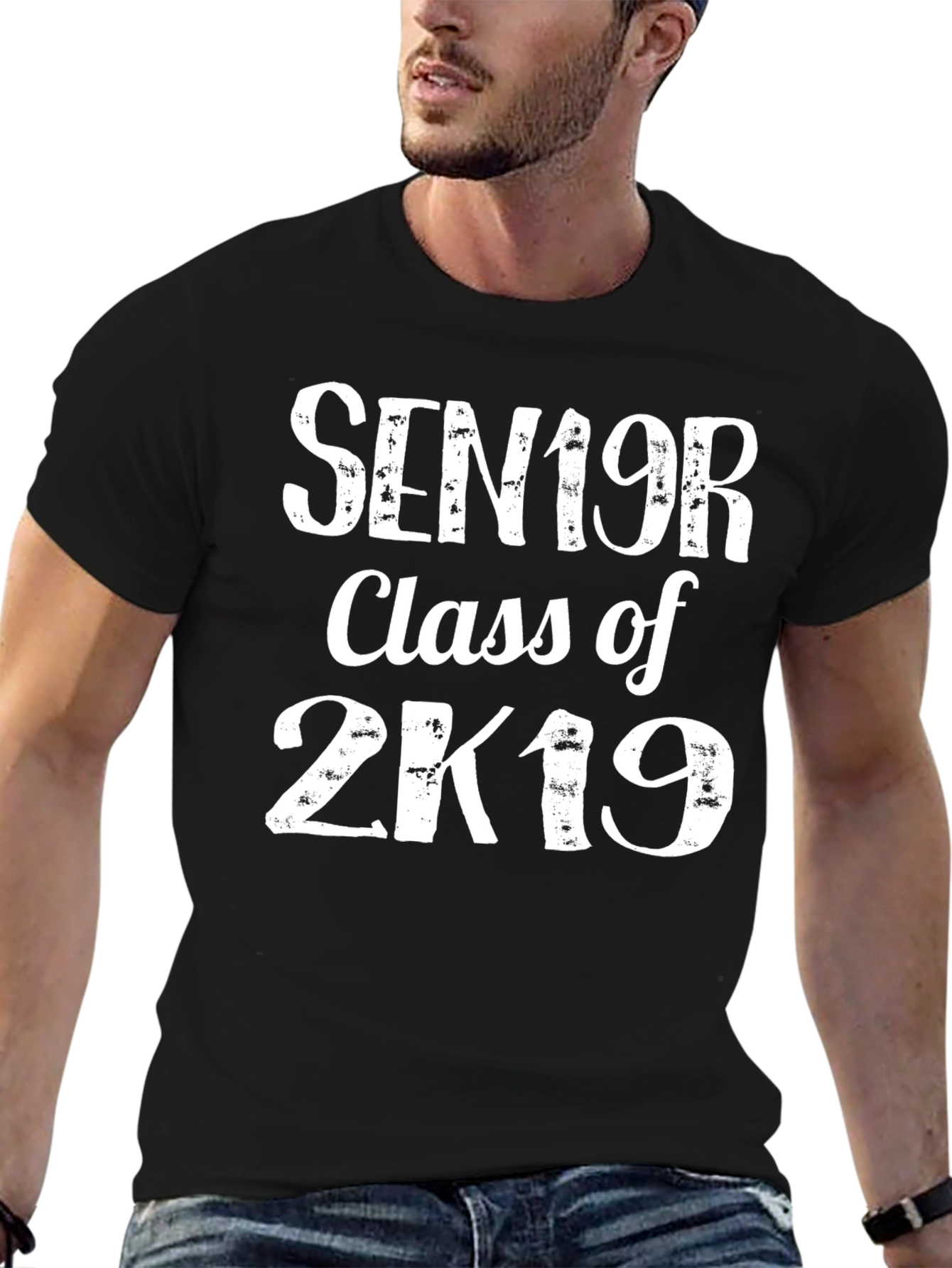 Black Senior Class of 2K19 Black T-Shirt view 6