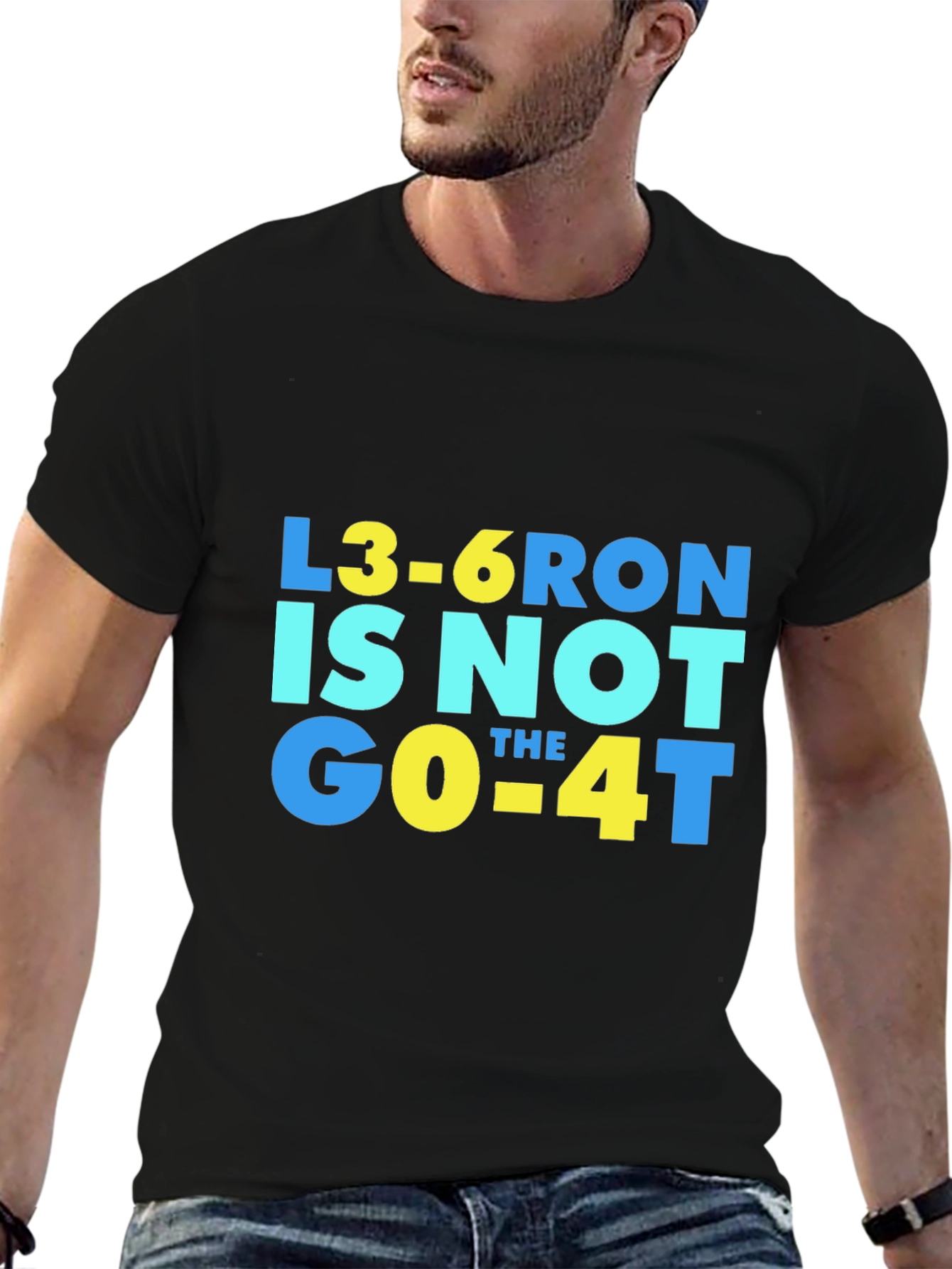 Black L3-6RON IS NOT the GO-4T T-Shirt view 6