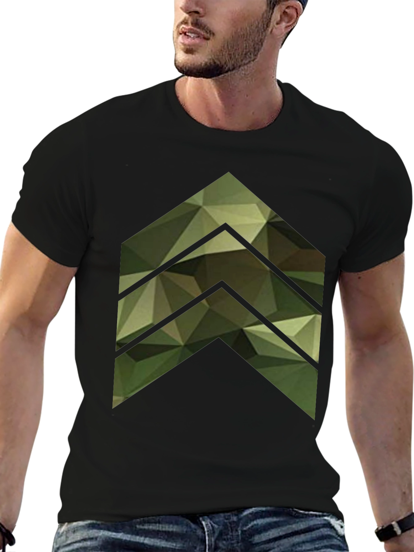 Black Modern Camo Arrow T-Shirt view 6