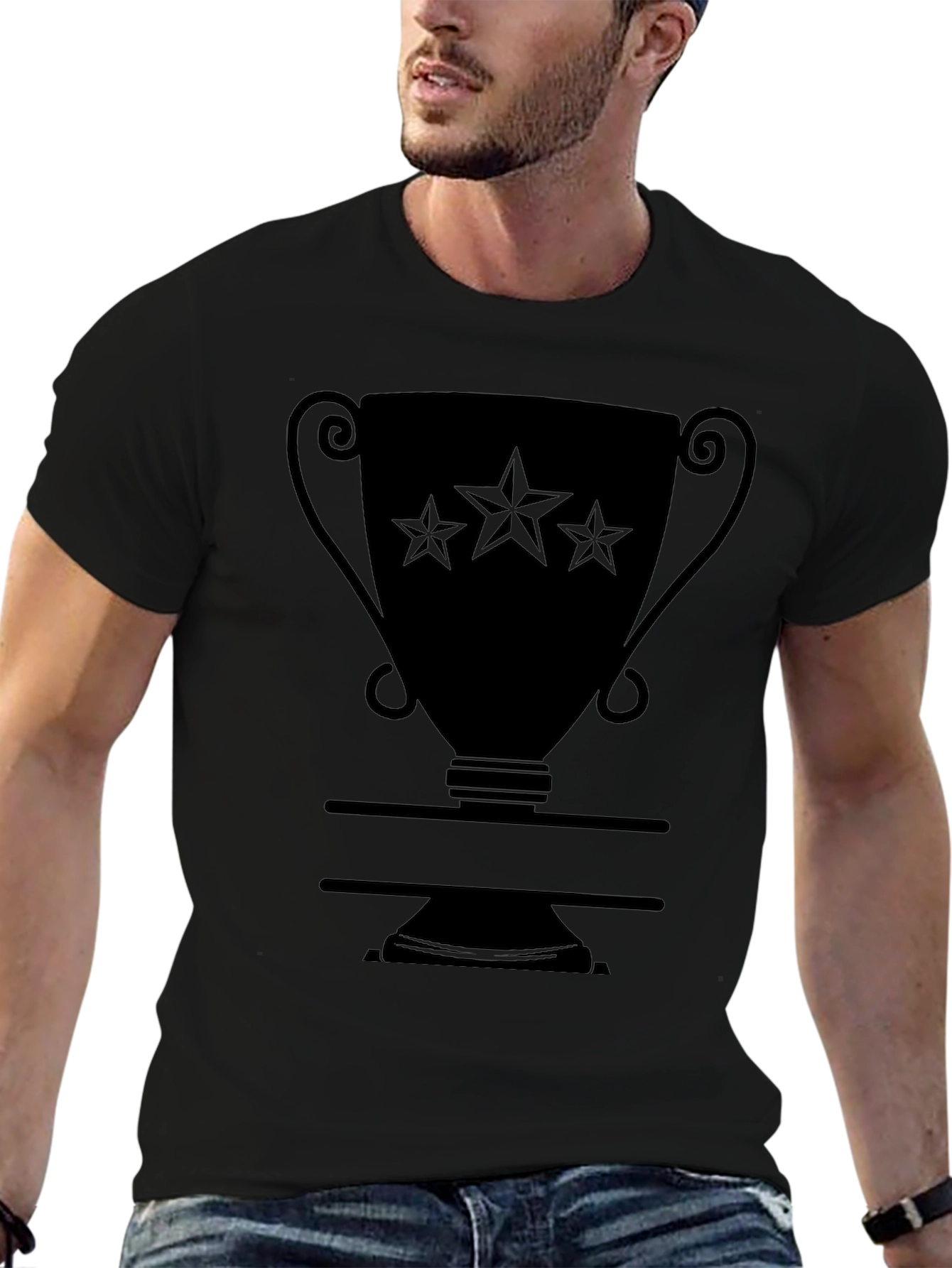 Black Champion Trophy Graphic T-Shirt - Black view 6