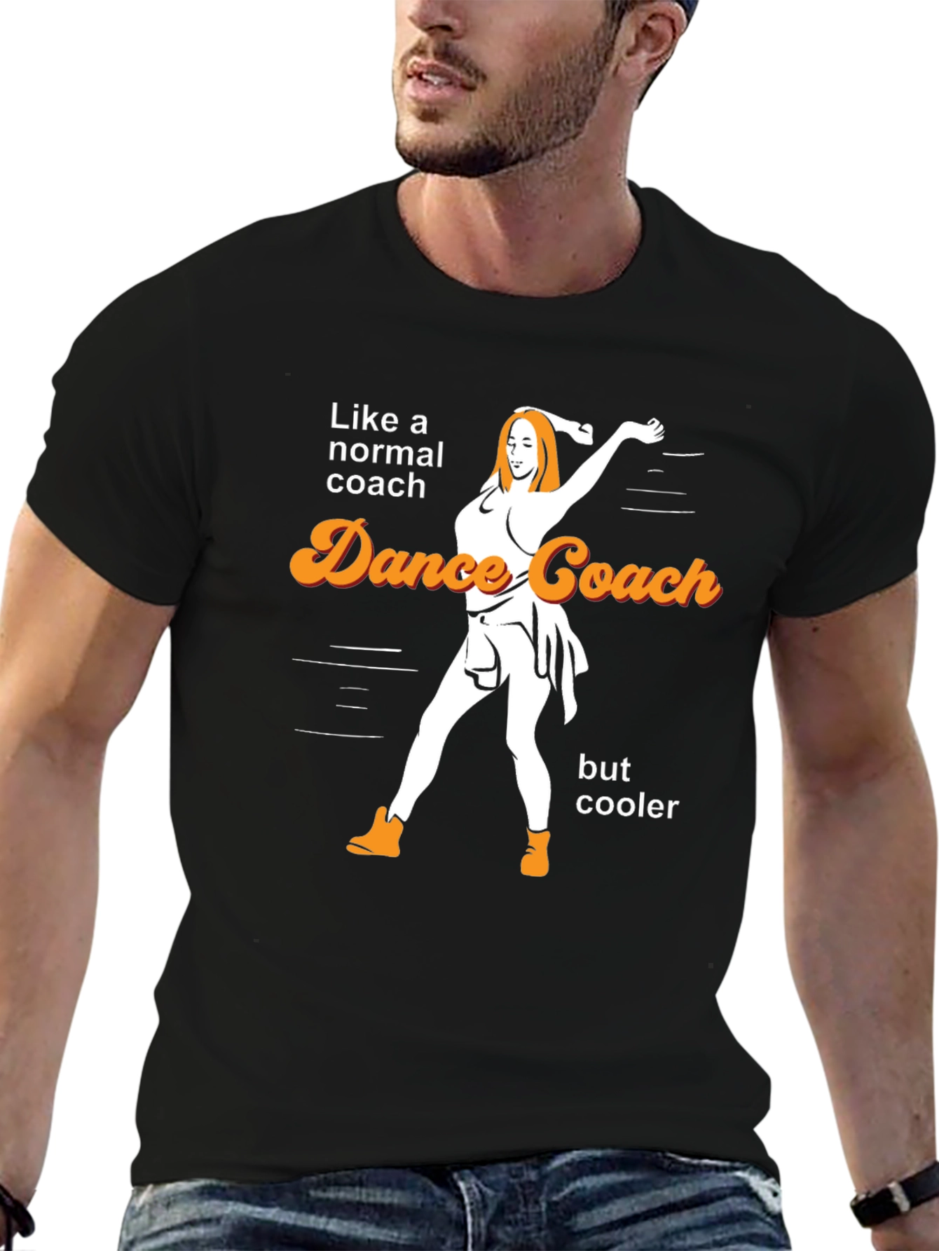 Black Dance Coach T-Shirt - Like a Normal Coach, But Cooler! view 6
