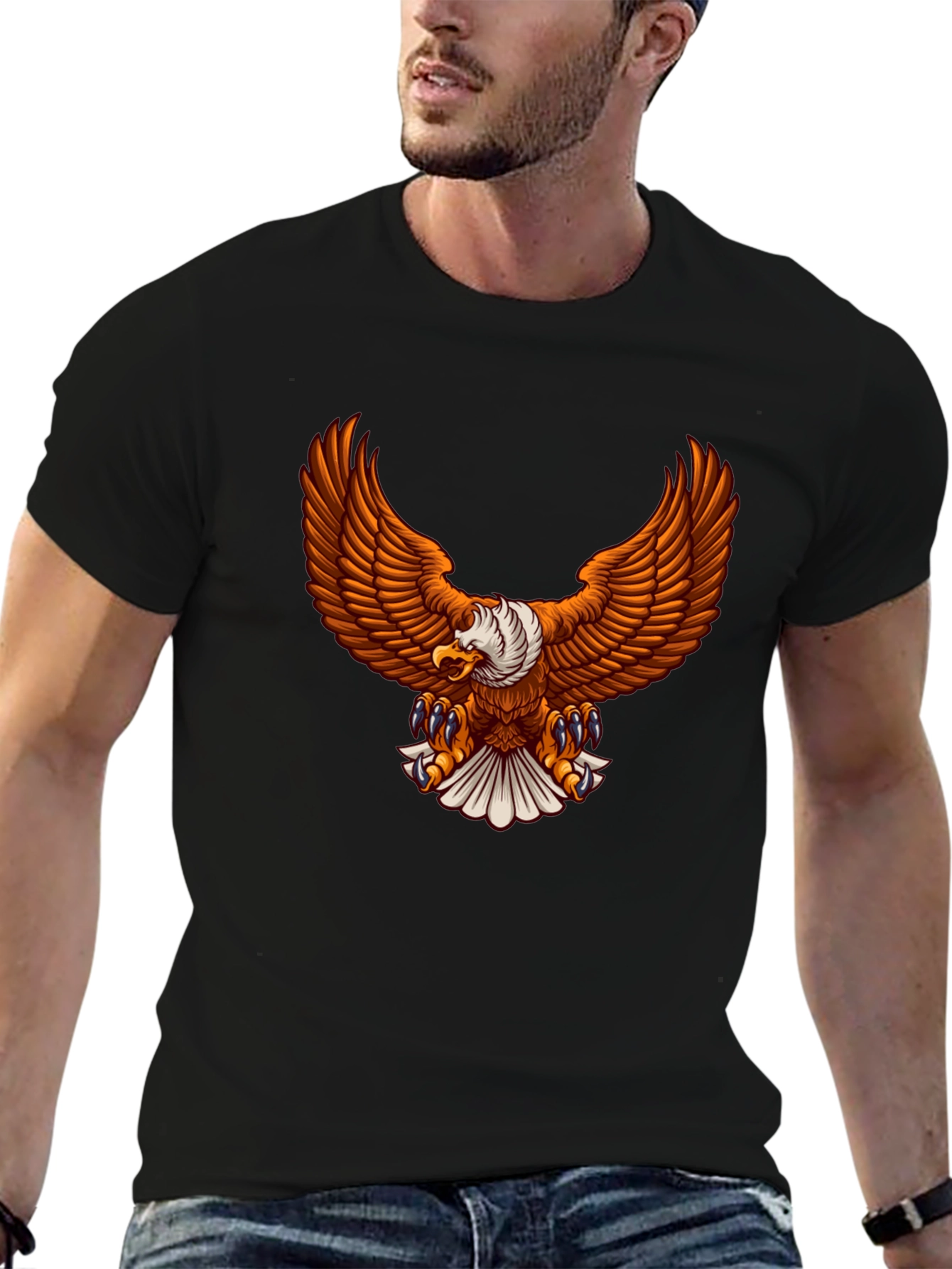 Black Black Eagle Graphic Tee view 6