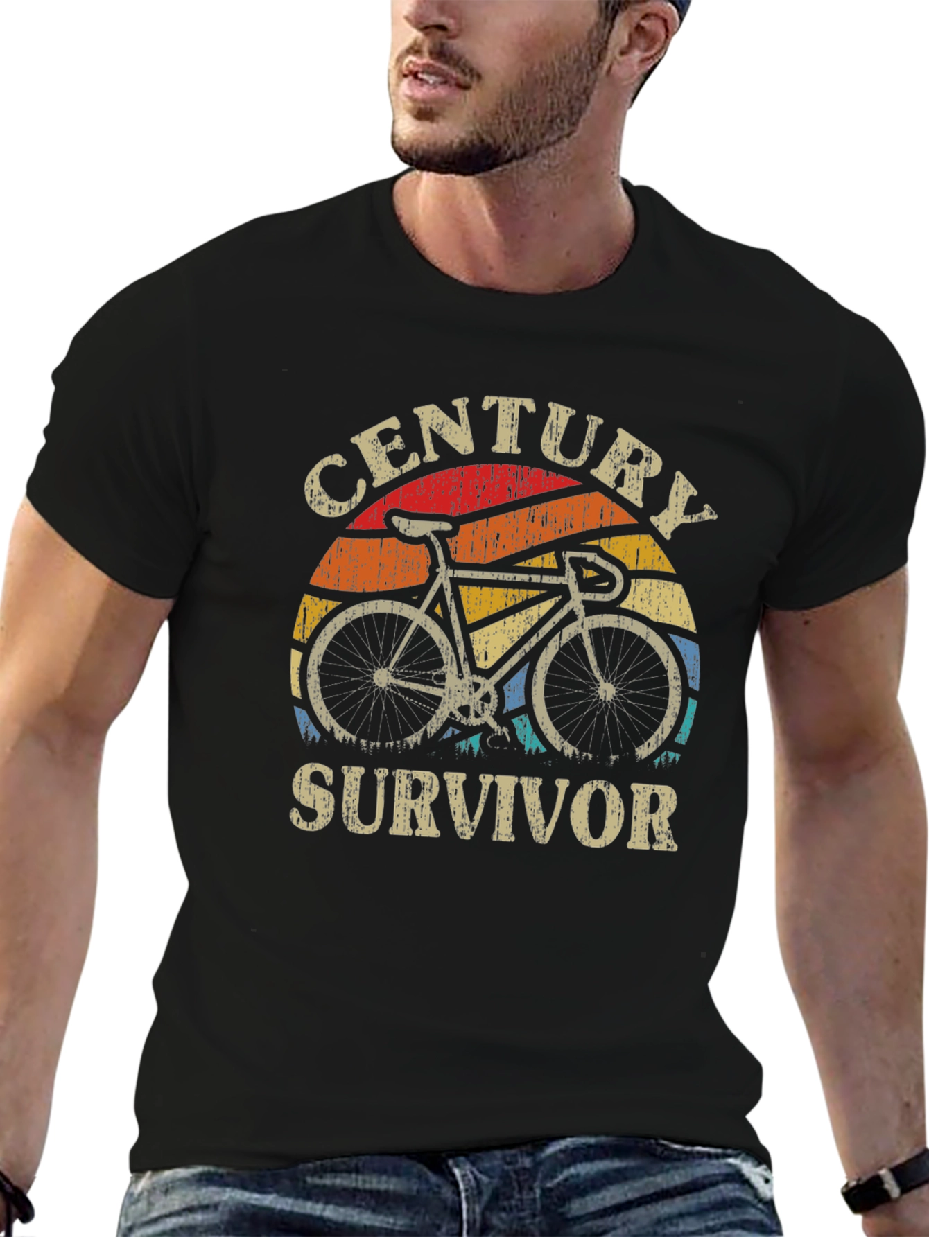 Black Century Survivor Black Graphic T-Shirt view 6