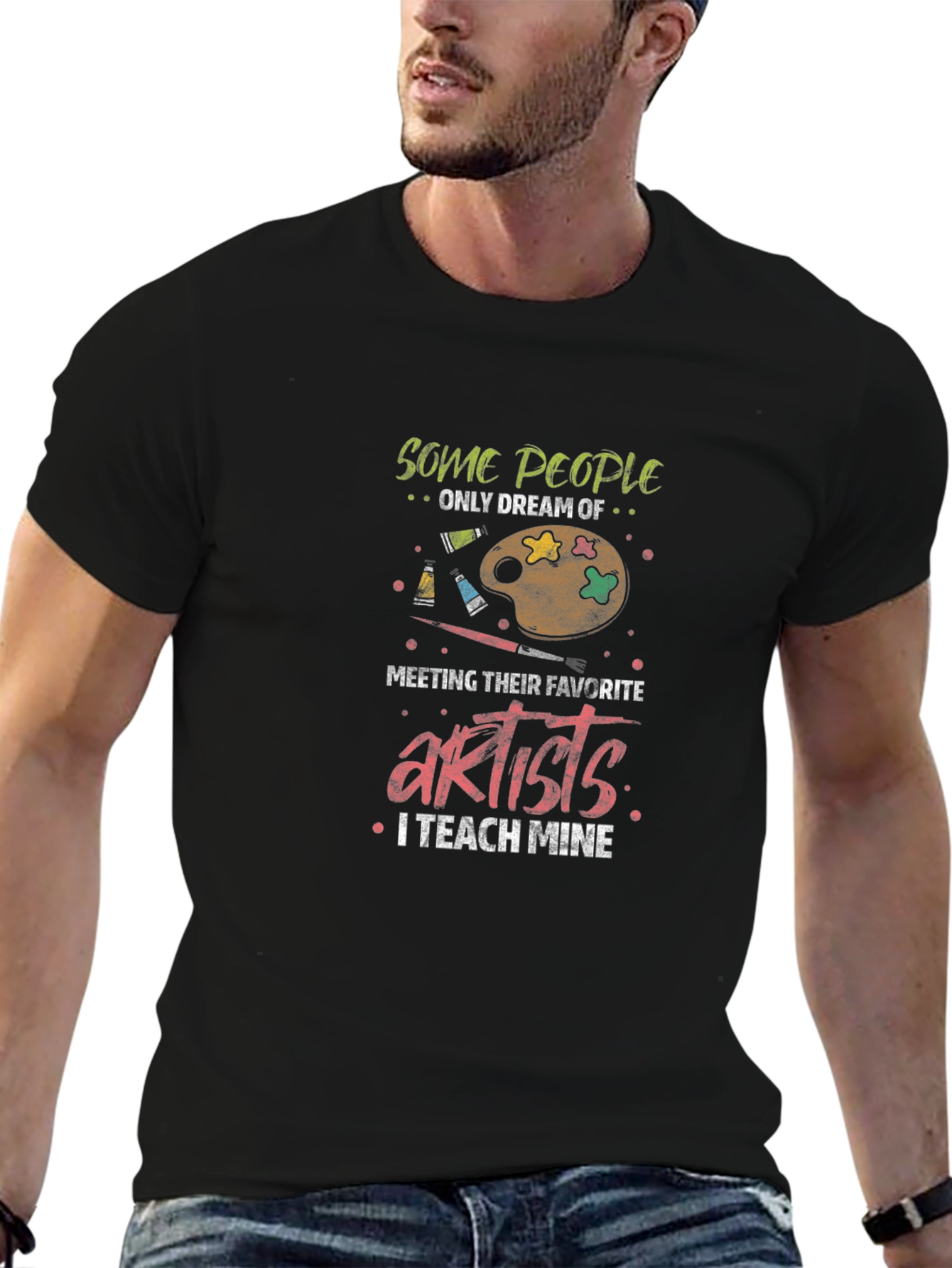 Black Artist Teacher Graphic Tee view 6