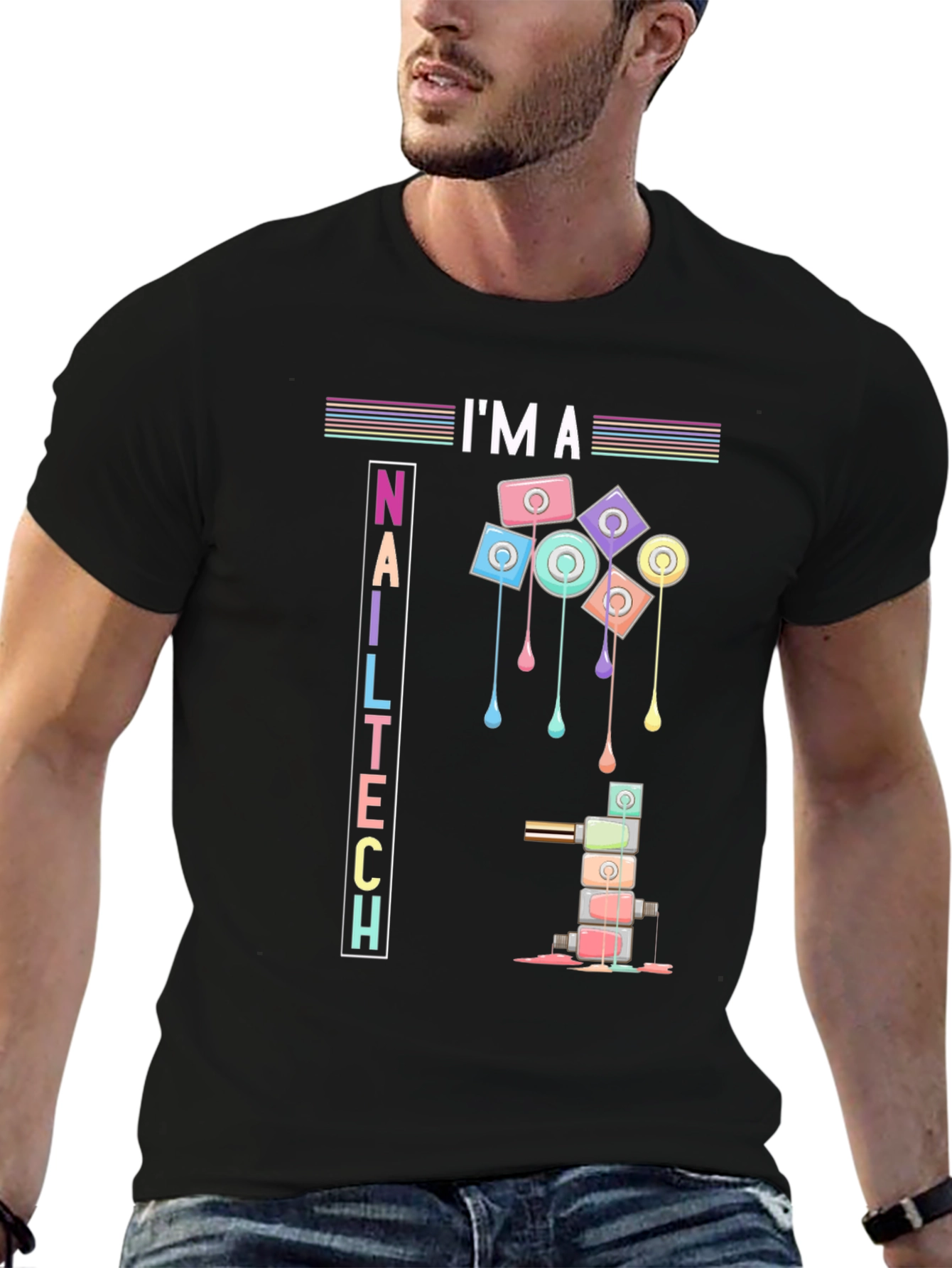 I'M A Nail Tech Graphic T-Shirt - Manicure Artist Tee - 6