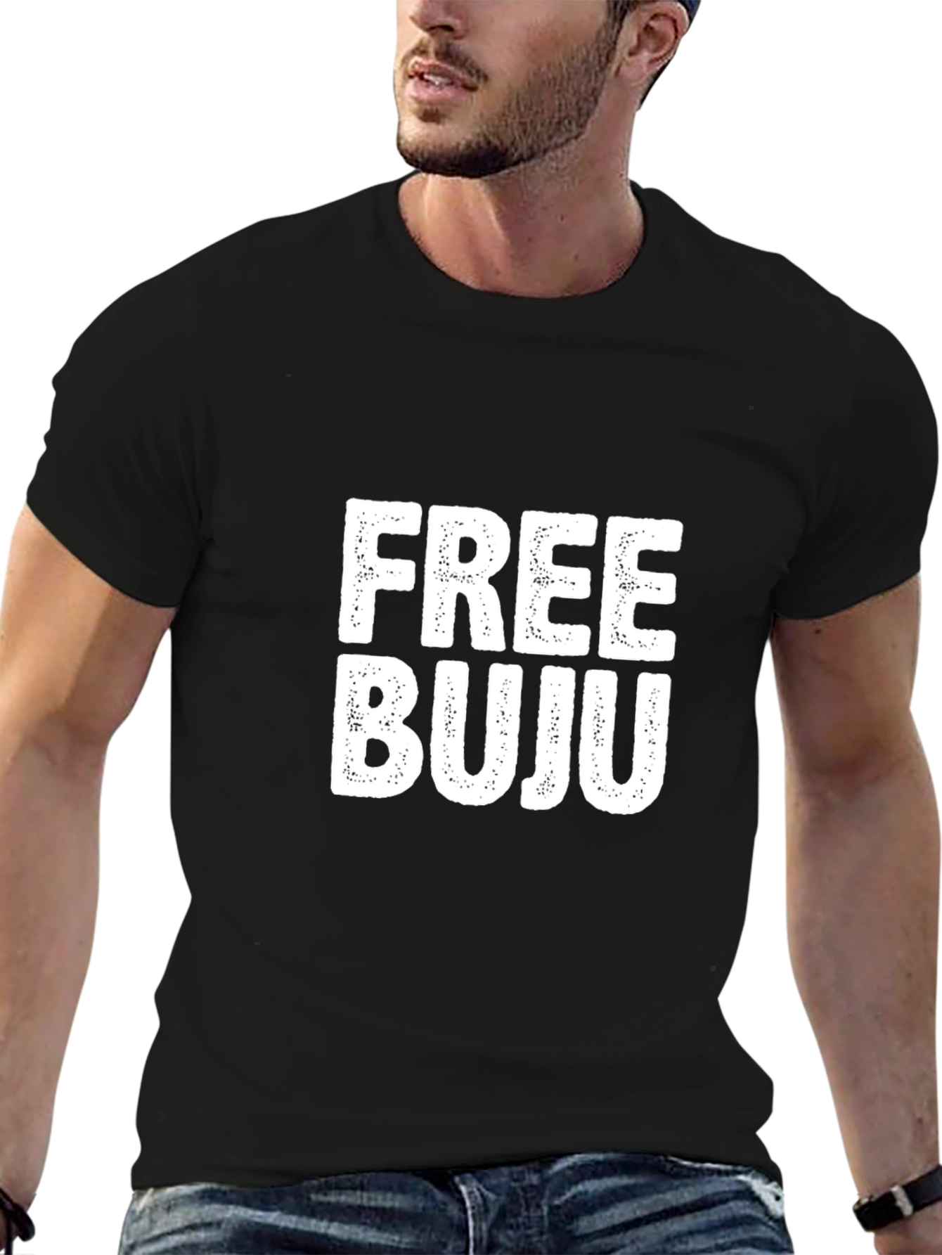 Black Free Buju Black Graphic Tee - Casual Comfort view 6