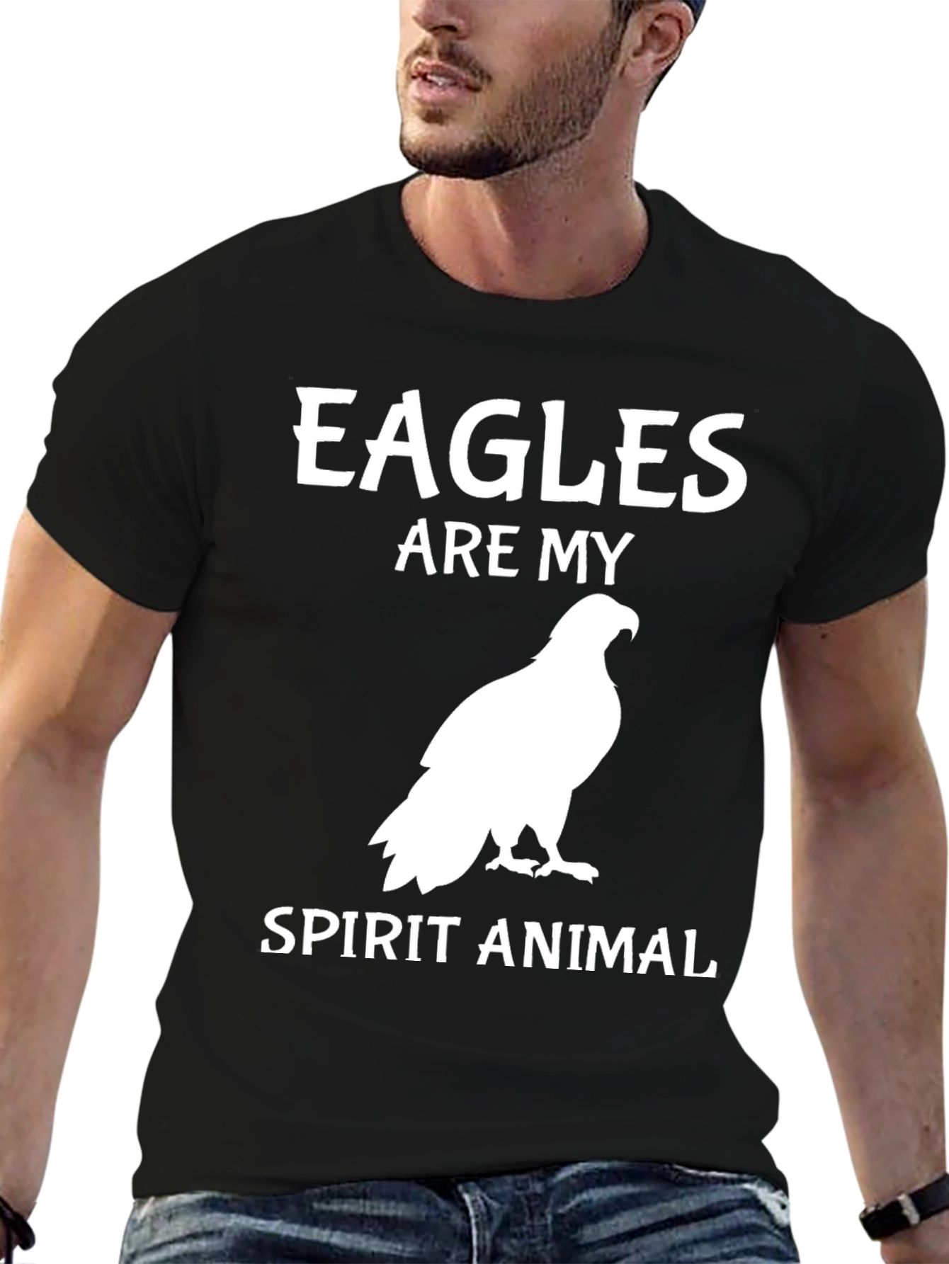 Black Eagles Are My Spirit Animal Graphic T-Shirt view 6