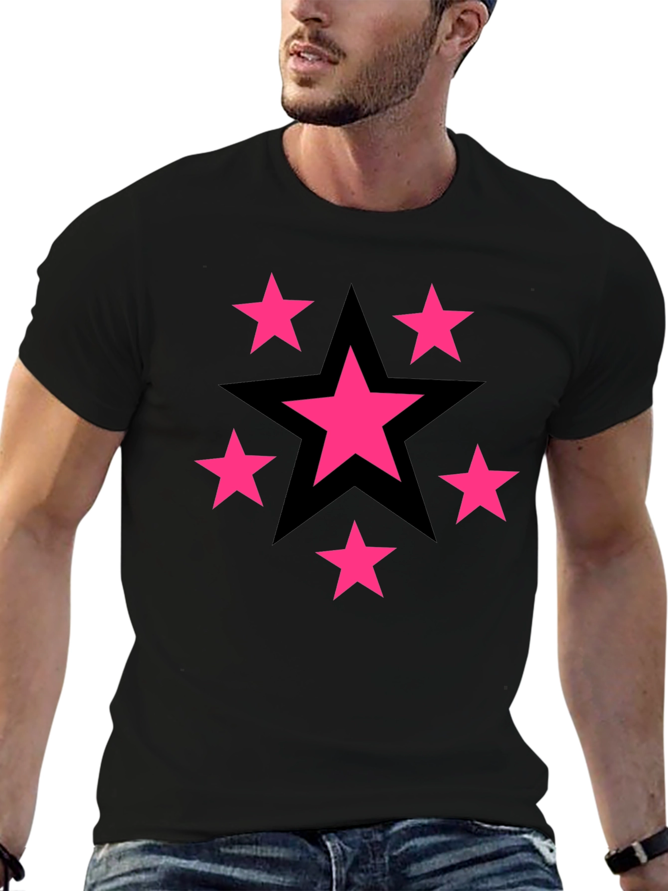 Black Star Graphic Black T-Shirt - Bold & Stylish view 6