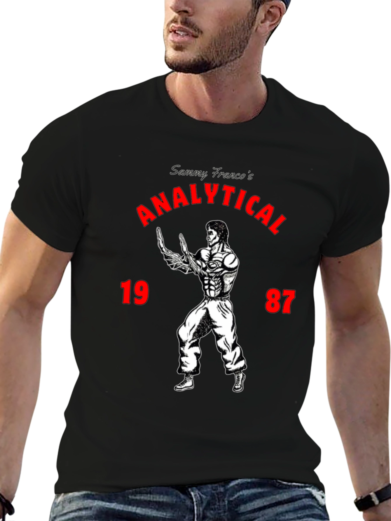 Black Analytical 1987 Sammy Franco Graphic T-Shirt view 6