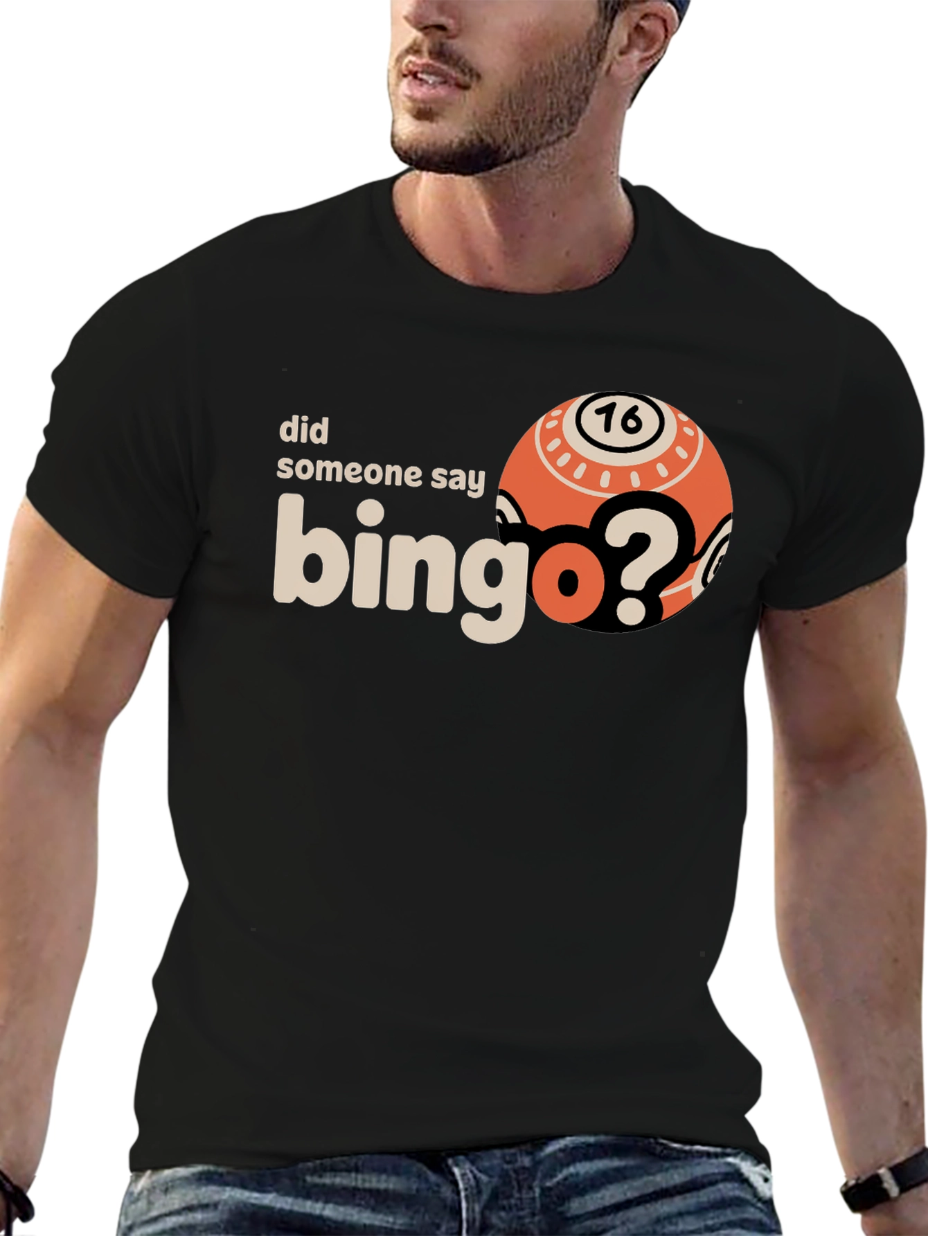 Black Bingo Lover T-Shirt - Did Someone Say Bingo? Graphic Tee view 6