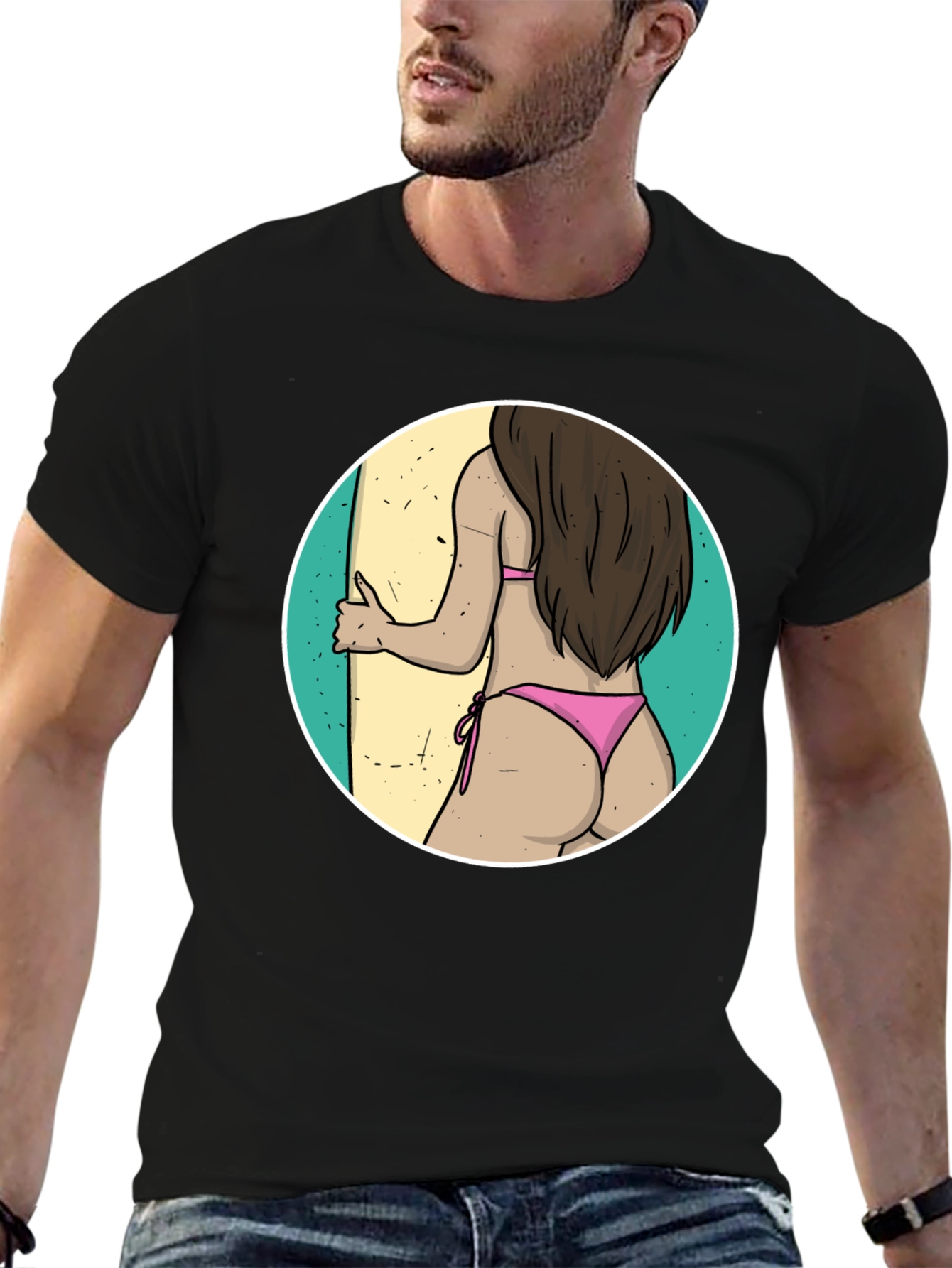 Black Surf's Up Graphic Tee - Beach Vibes view 6