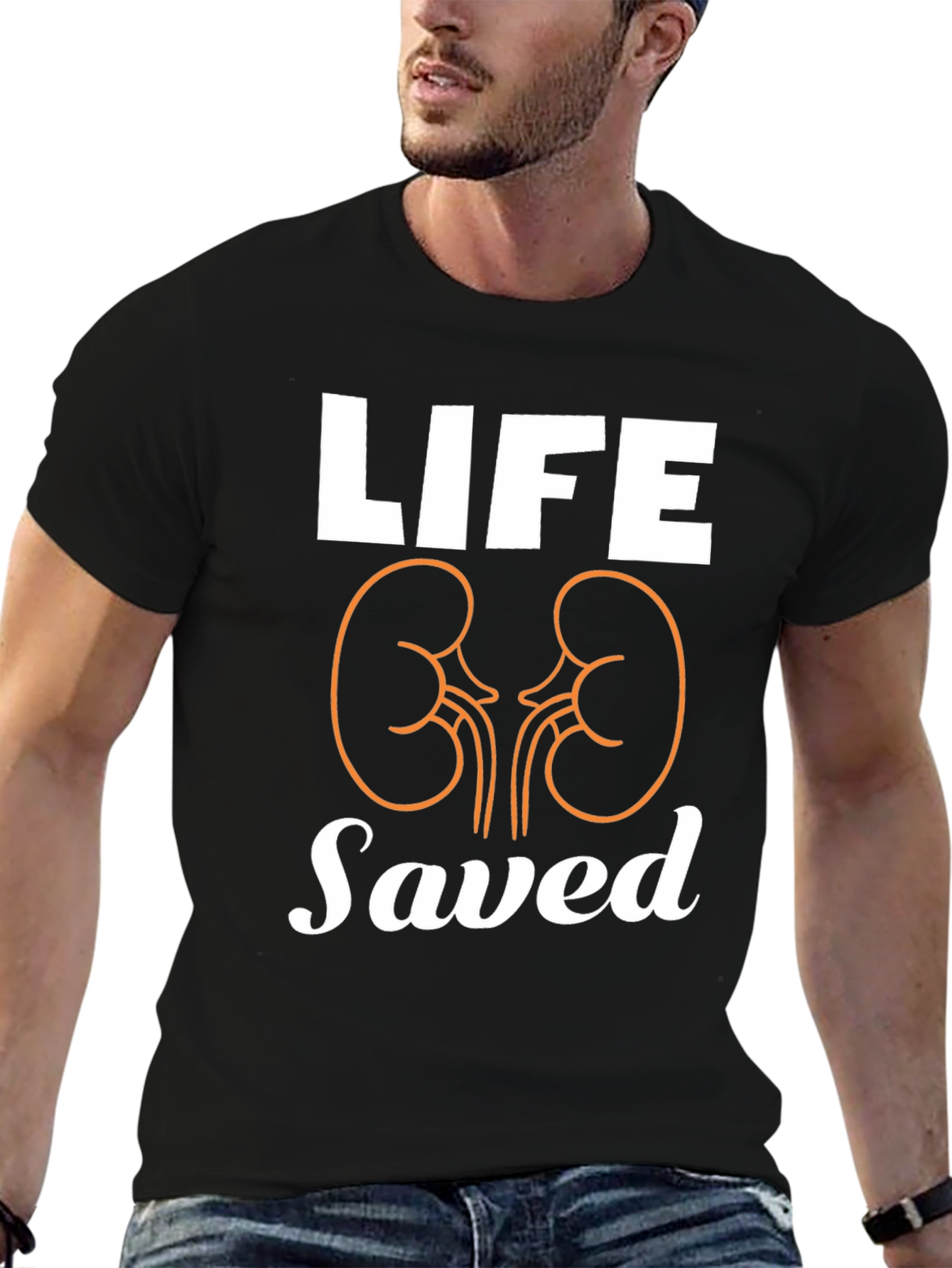 Black Life Saved Kidney T-Shirt for Organ Donation view 6