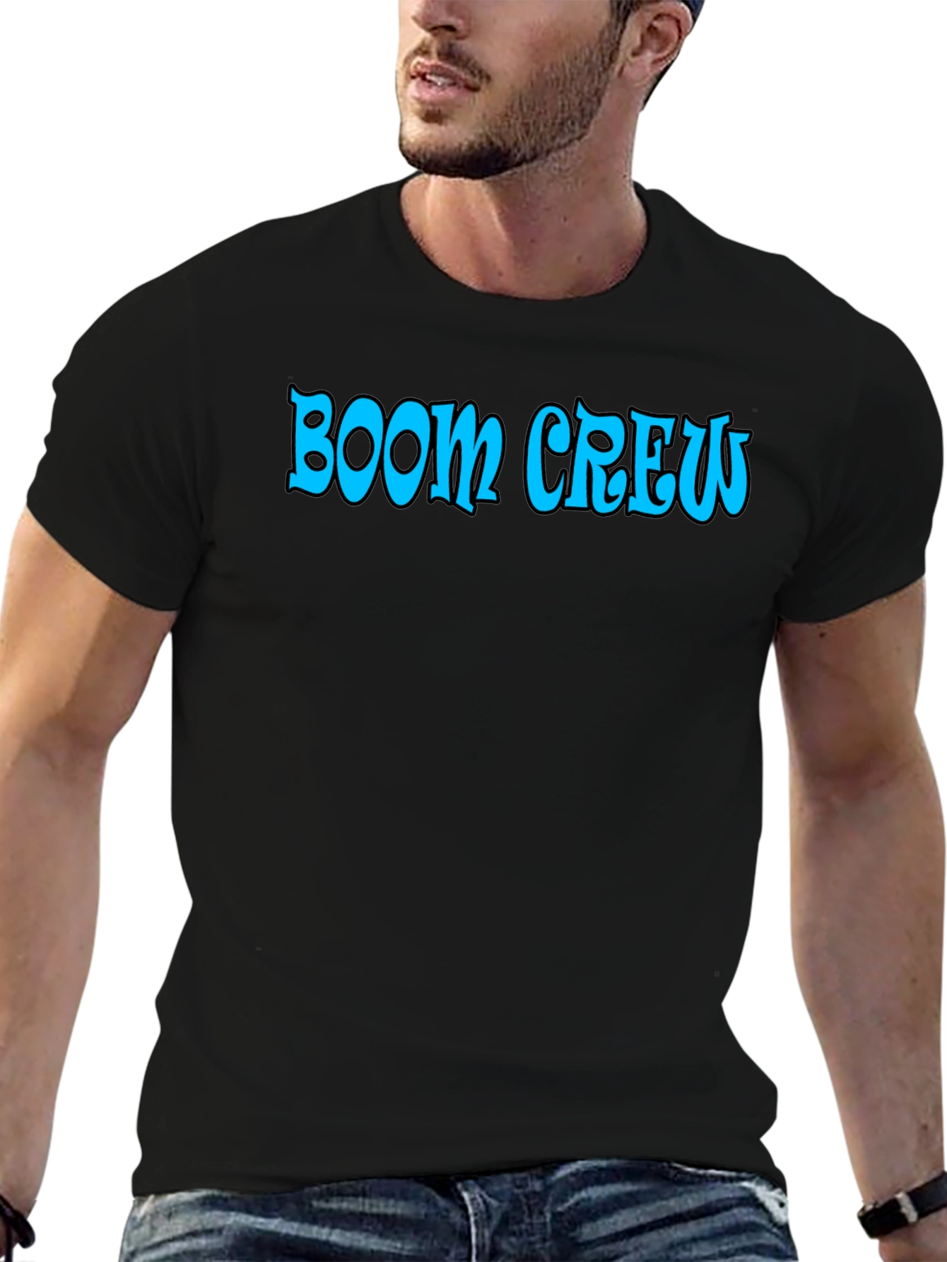 Black Boom Crew Graphic Tee - Black view 6