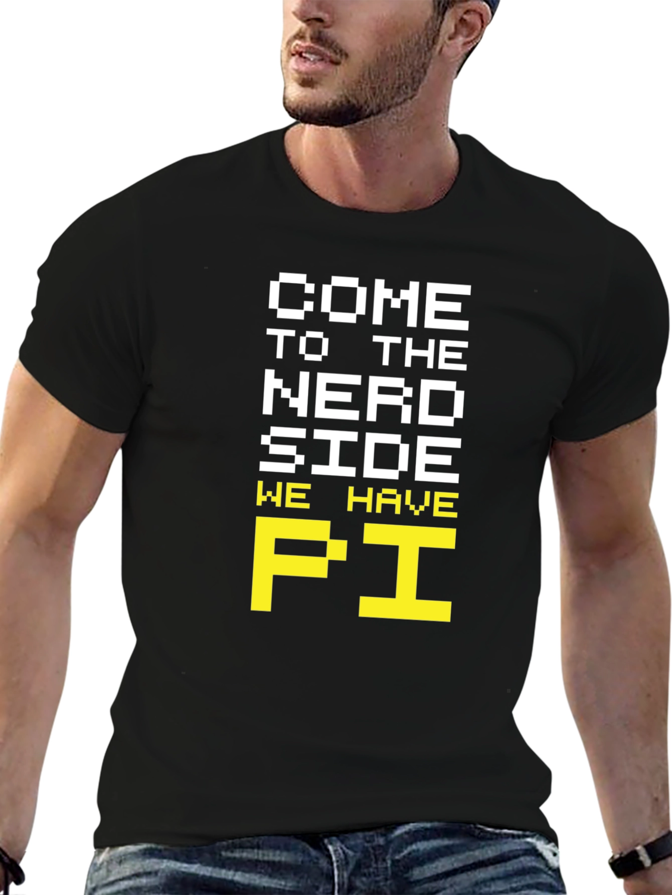 Black Nerd Side PI T-Shirt view 6