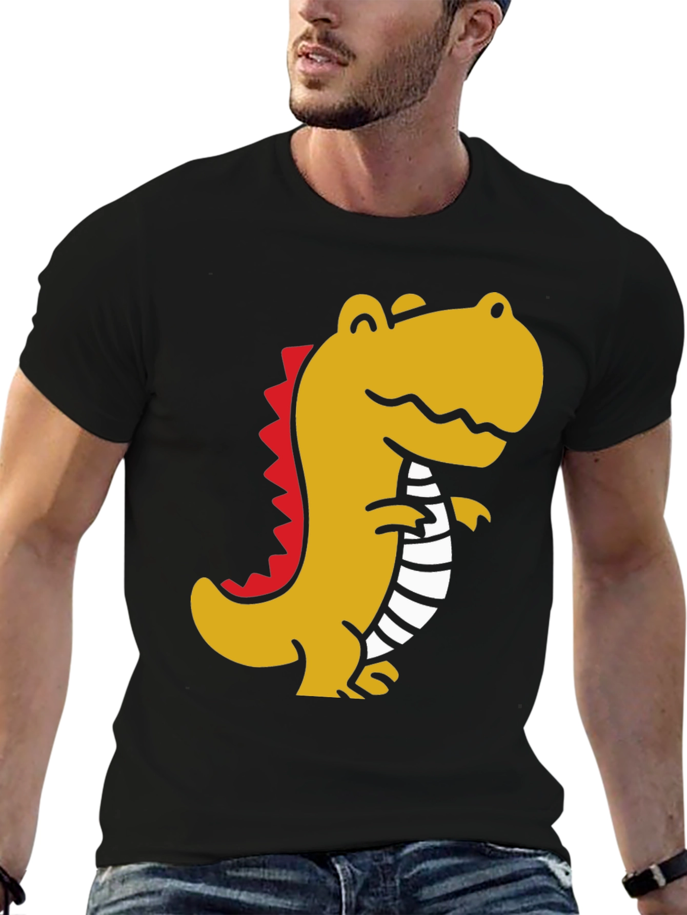Black Dino Graphic T-Shirt - Stylish Comfort view 6
