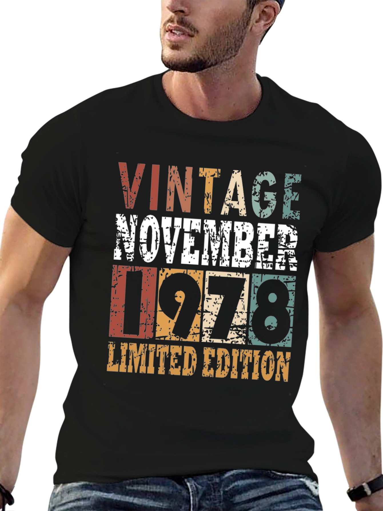 Black Vintage November 1978 Limited Edition T-Shirt view 6