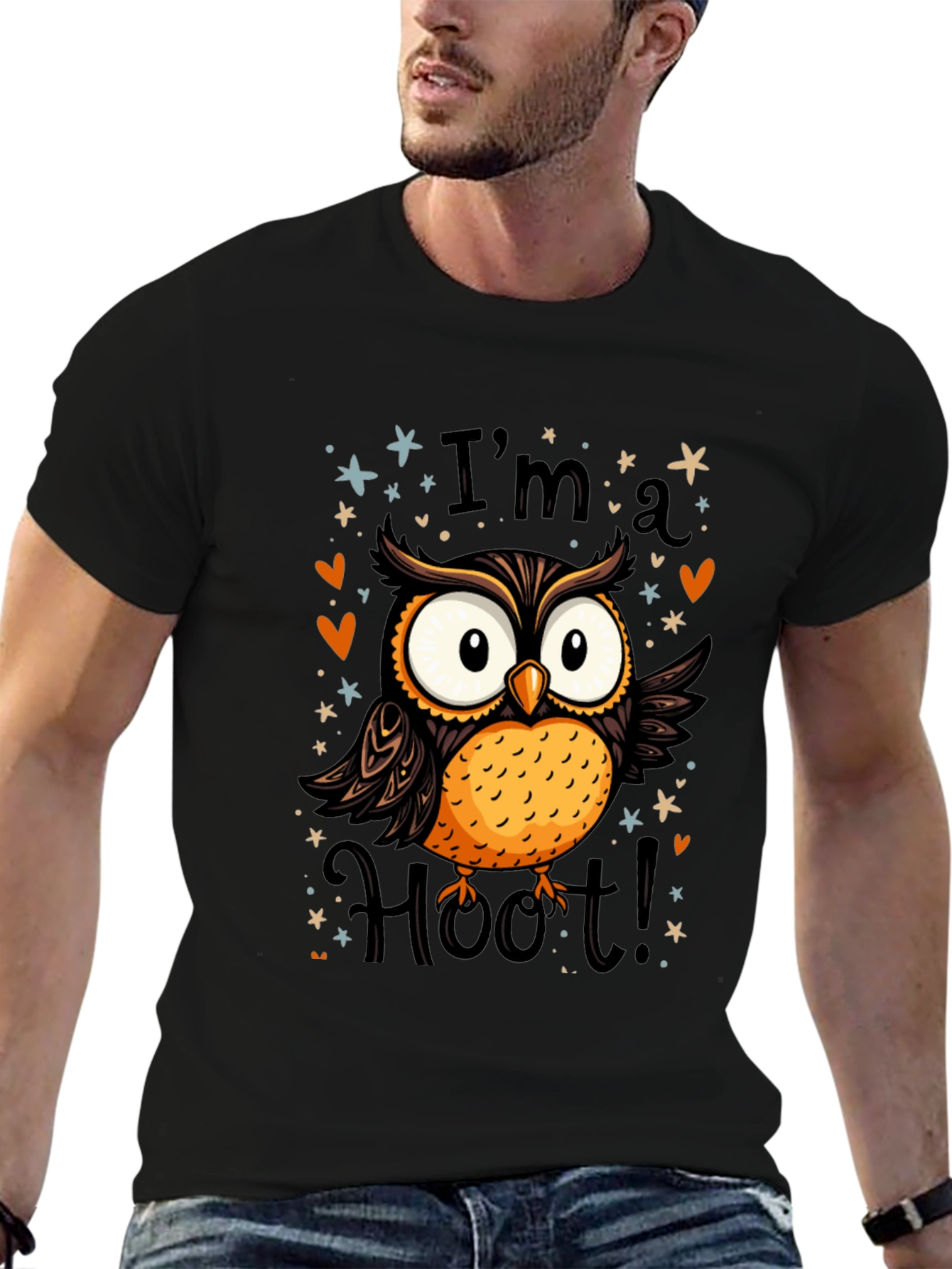 Black I'm a Hoot! Owl Graphic Tee view 6
