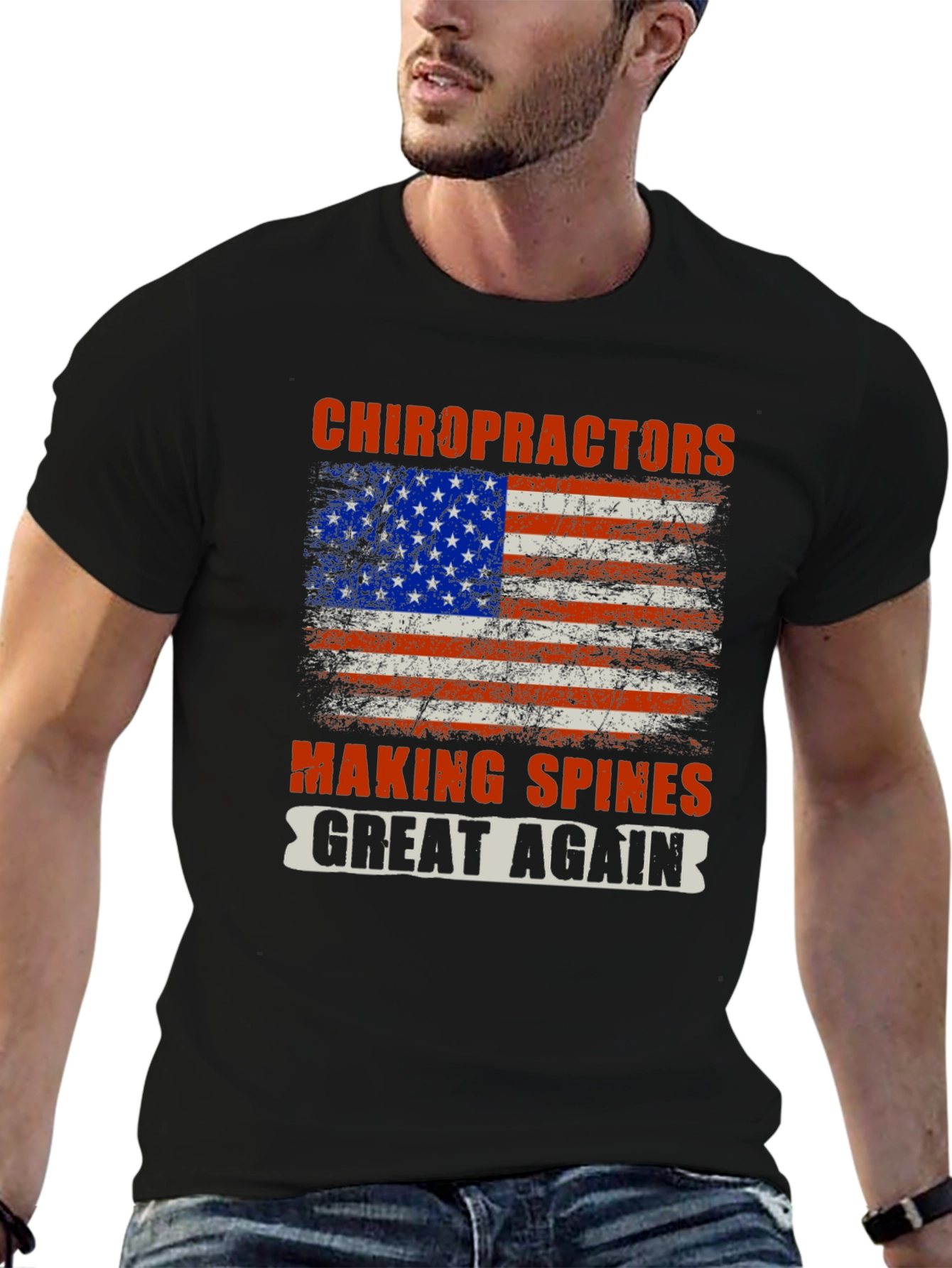 Black Chiropractors Making Spines Great Again T-Shirt view 6
