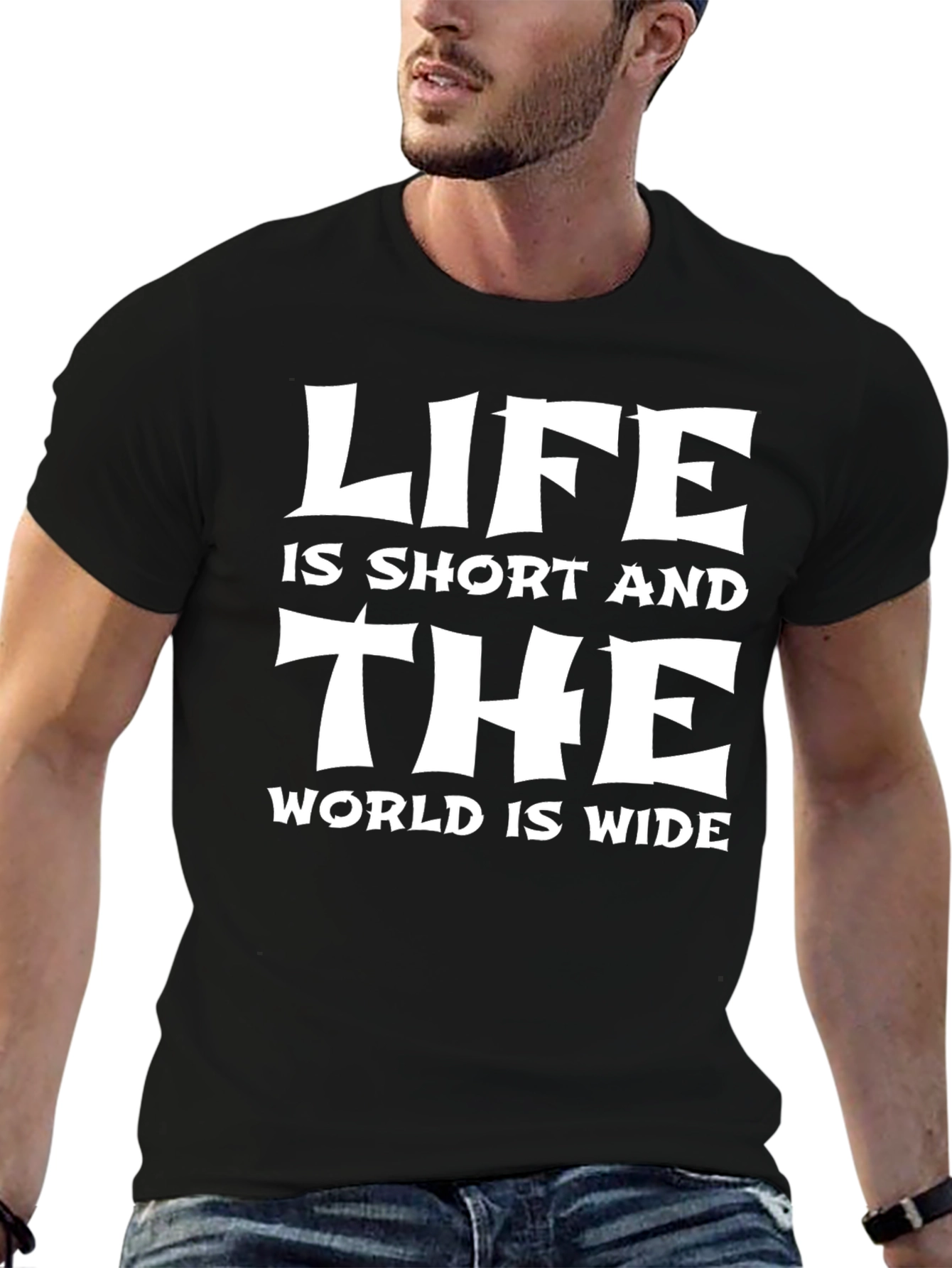 Black Life is Short T-Shirt: Inspiring Graphic Tee view 6