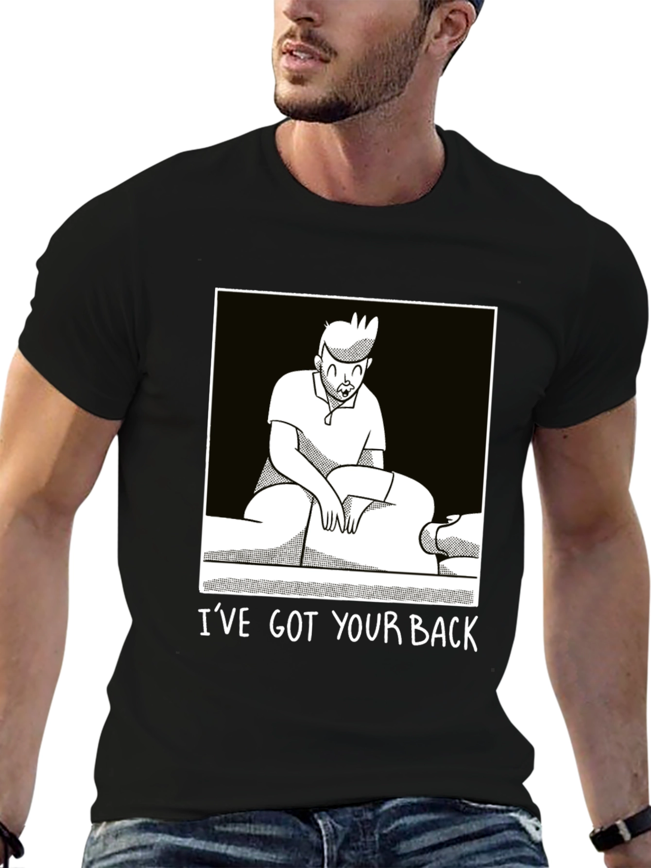 Black I've Got Your Back Chiropractic T-Shirt view 6