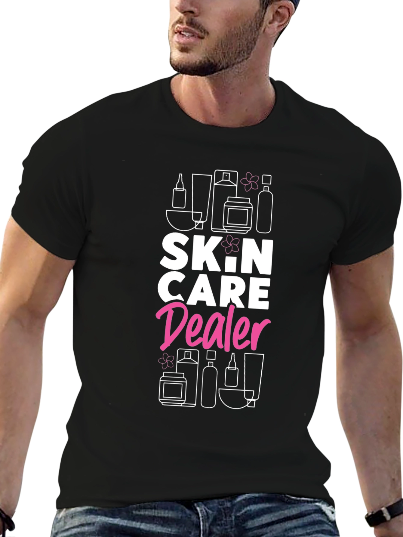 Black Skin Care Dealer Graphic Tee - Unisex view 6