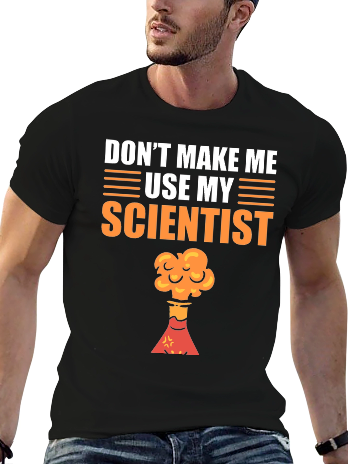 Black Scientist Threat T-Shirt - Funny Science Tee view 6
