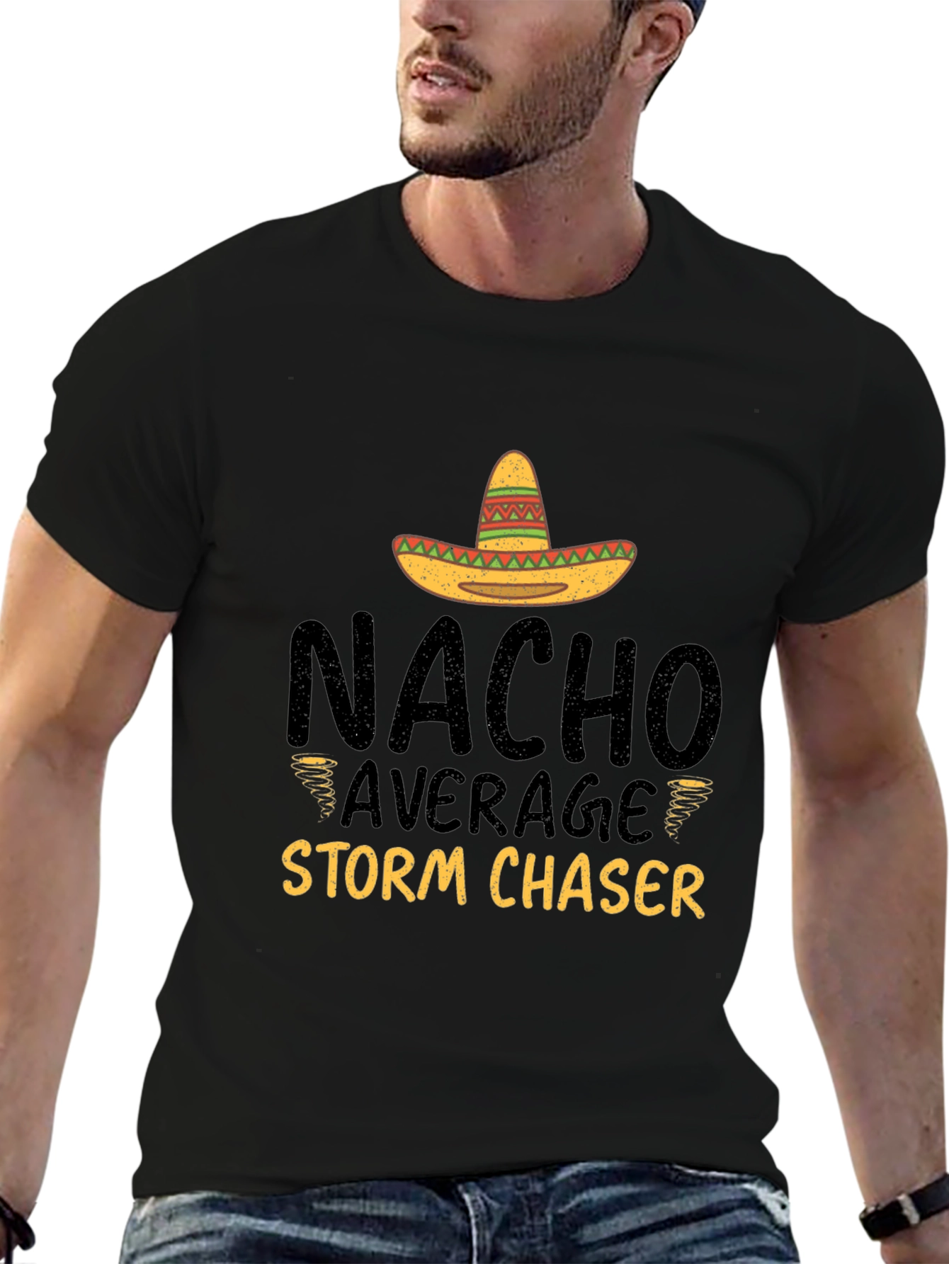 Black Nacho Average Storm Chaser Graphic Tee view 6