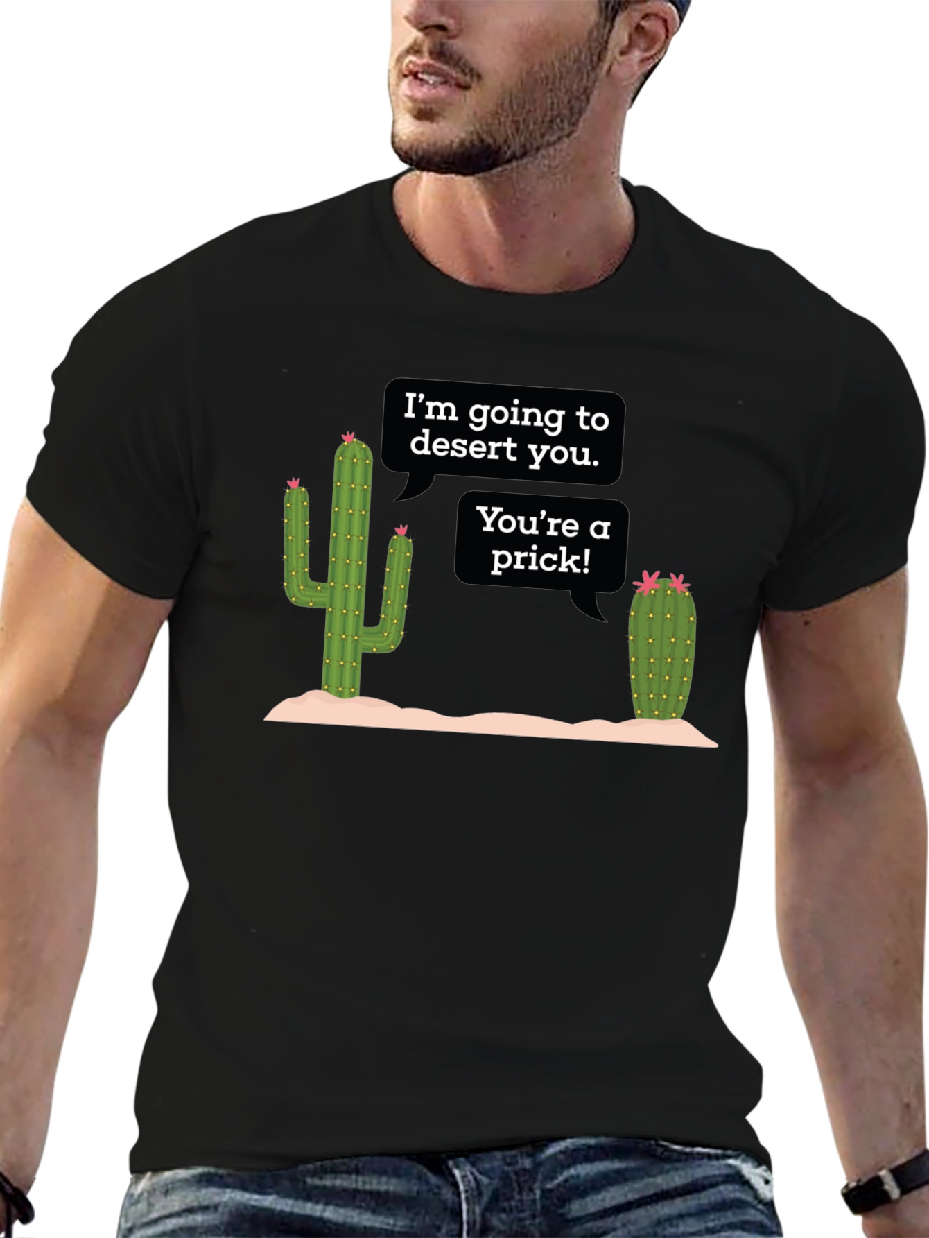 Black Desert You Cactus Graphic T-Shirt view 6