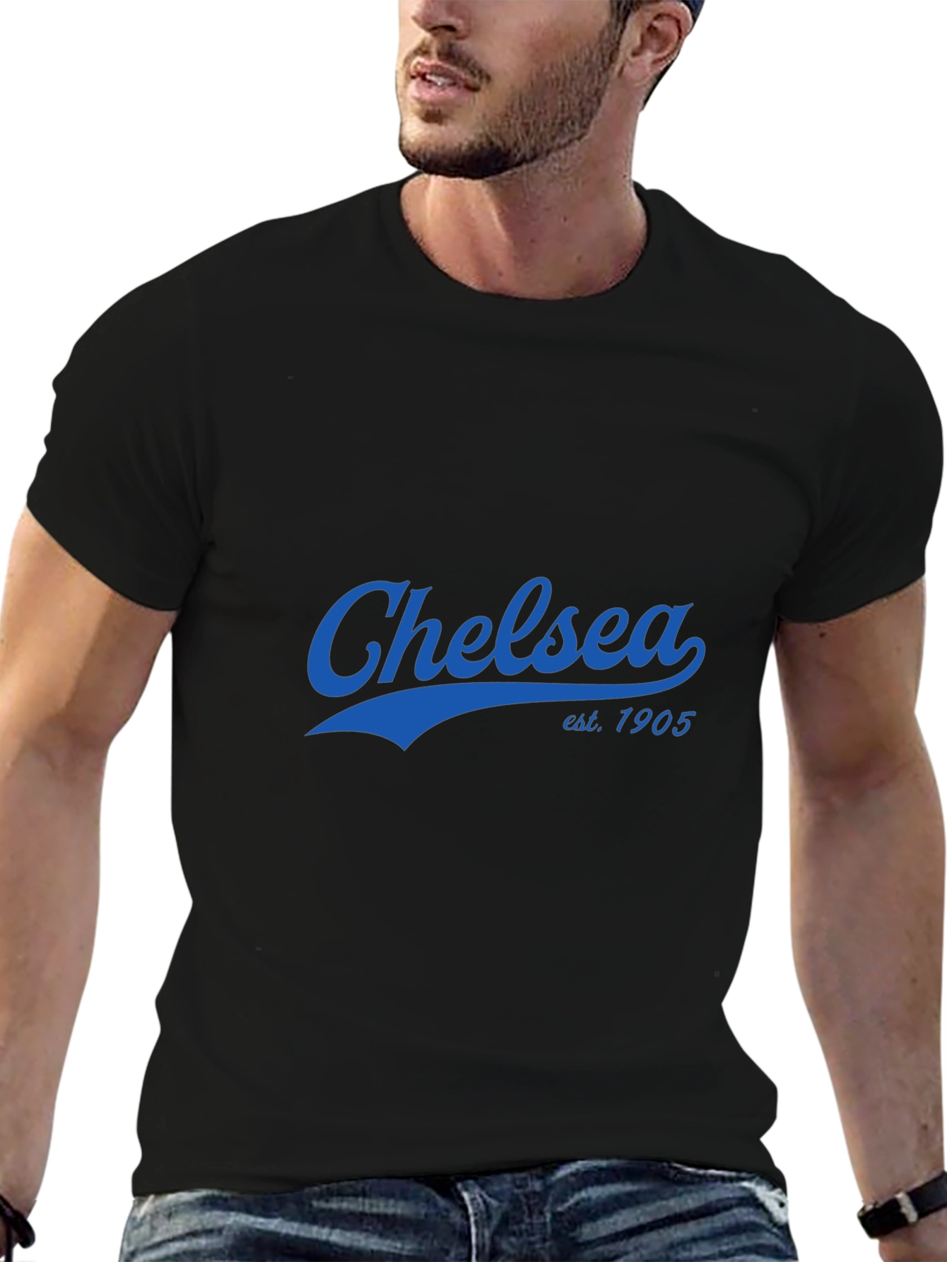 Black Chelsea FC Est. 1905 T-Shirt view 6