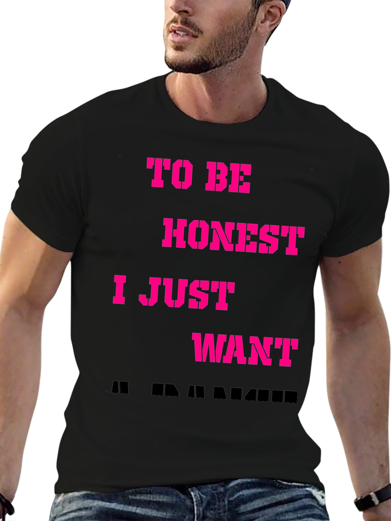 Black Funny To Be Honest T-Shirt view 6